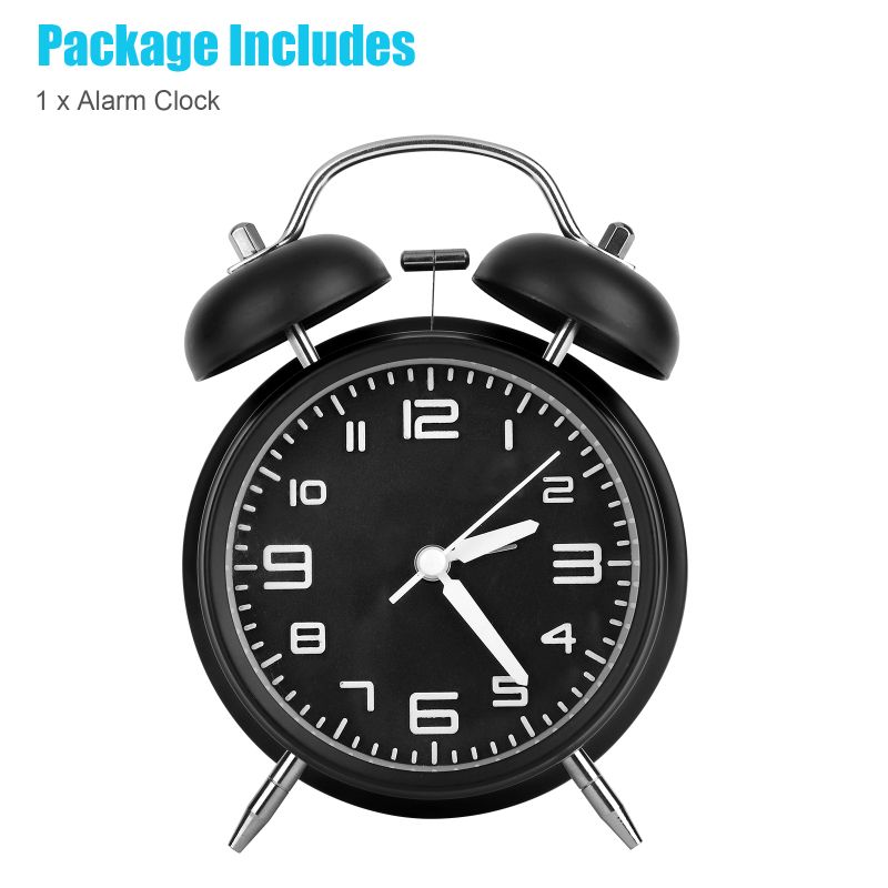 Twin Bell Loud Alarm Clock for Heavy Sleepers with Backlight, Battery Operated Old Fashioned Alarm Clock for Bedrooms and Home Decoration(Retro)