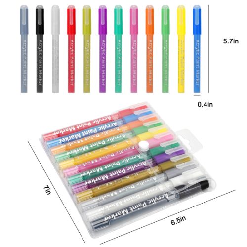 12 Colors 3D Nail Art Pens, Graffiti Nail Dotting Tools, Manicure Nail Pens