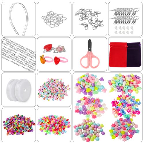 7544pcs DIY Beaded Headbands Kit, Beading Loom Jewelry Making Kits for Girls Bracelets Necklaces Belts Girls