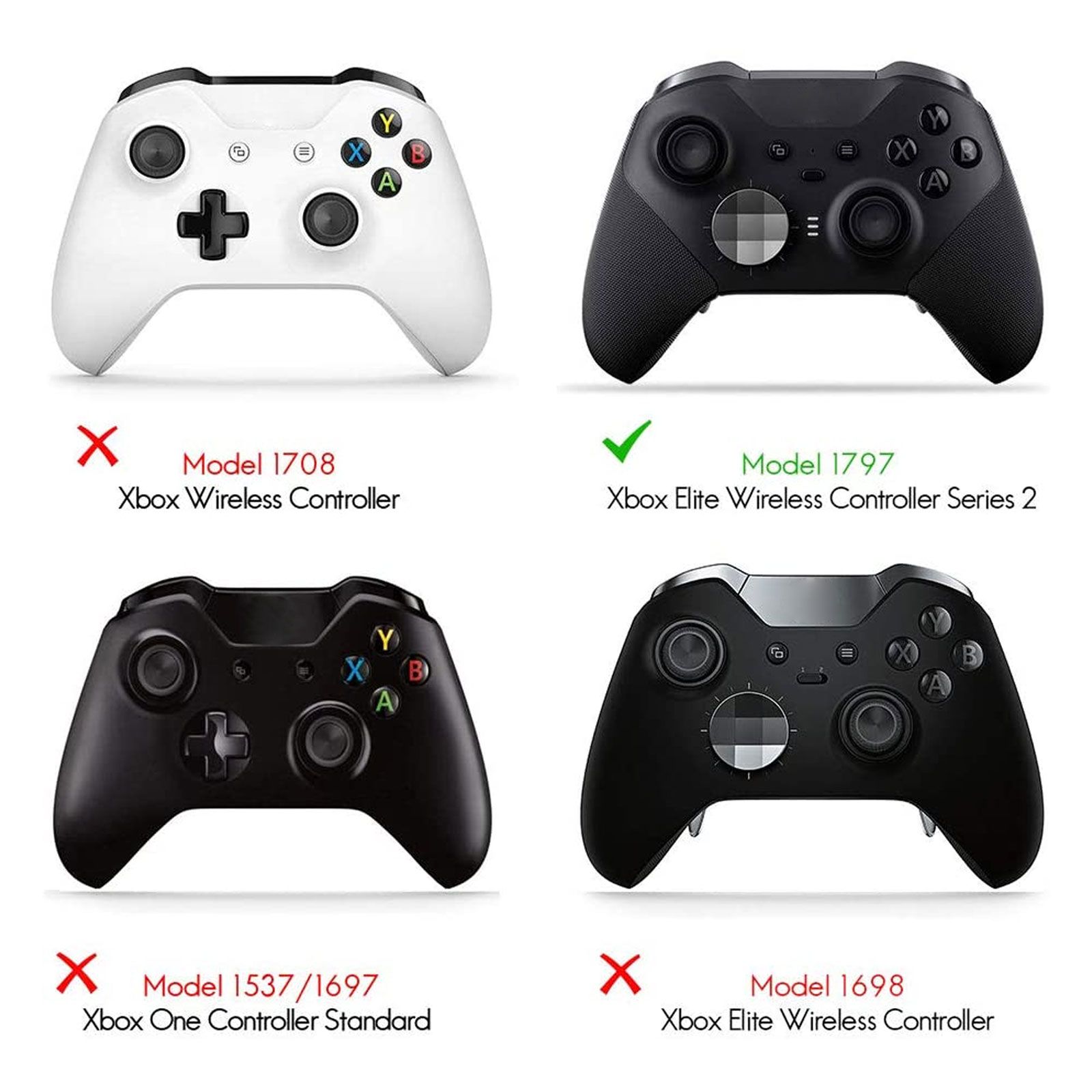 17-in-1 Metal Replacement Parts Fit for Xbox One Elite Series 2 Controller, Thumbsticks Back Paddles Accessories for Xbox Elite Series 2/Series 2 Core Controller