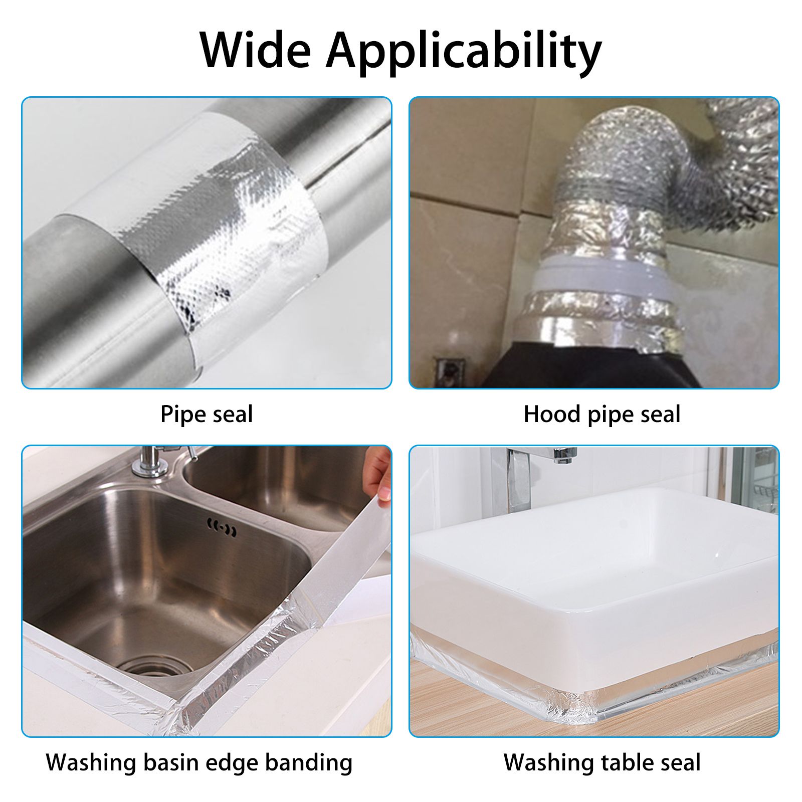 3/2/1pcs Aluminum Foil Heat Shield Tape HVAC Heating A/C Sealing Adhesive, 19.8 x 5.1cm Silver