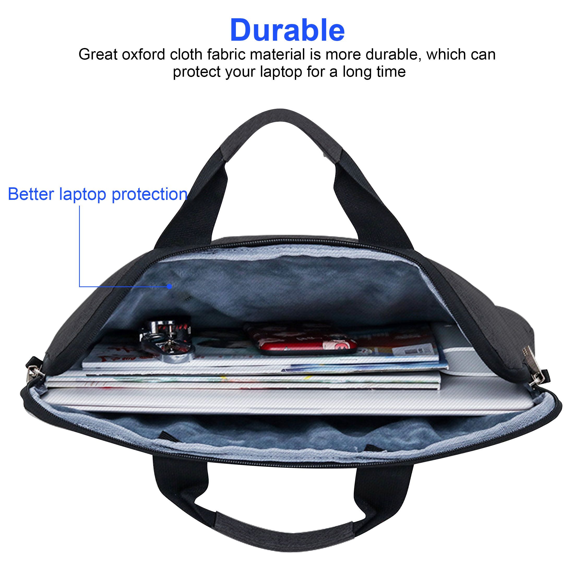 Laptop Shoulder Bag, 13/14/15.6 inch Laptop Sleeve Case Waterproof Notebook Carrying Case with Strap for MacBook Air Pro Lenovo Acer Asus Dell Lenovo HP Samsung