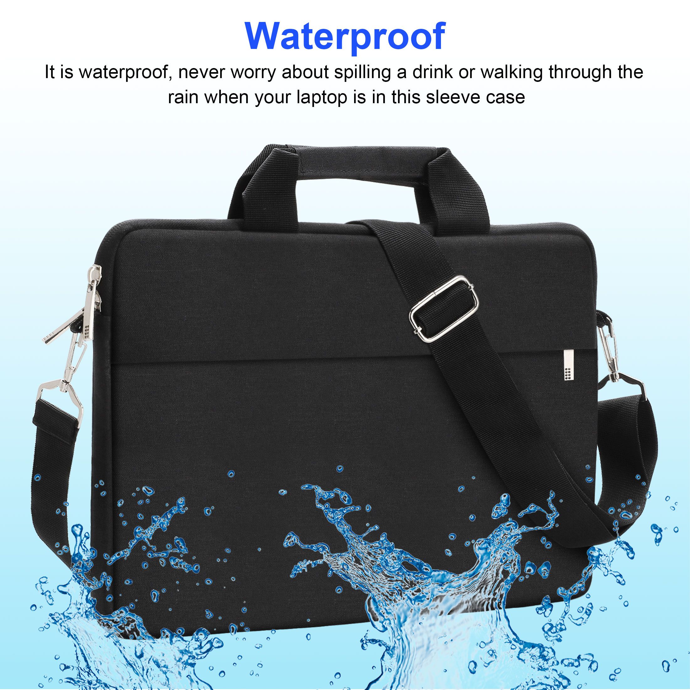 Laptop Shoulder Bag, 13/14/15.6 inch Laptop Sleeve Case Waterproof Notebook Carrying Case with Strap for MacBook Air Pro Lenovo Acer Asus Dell Lenovo HP Samsung