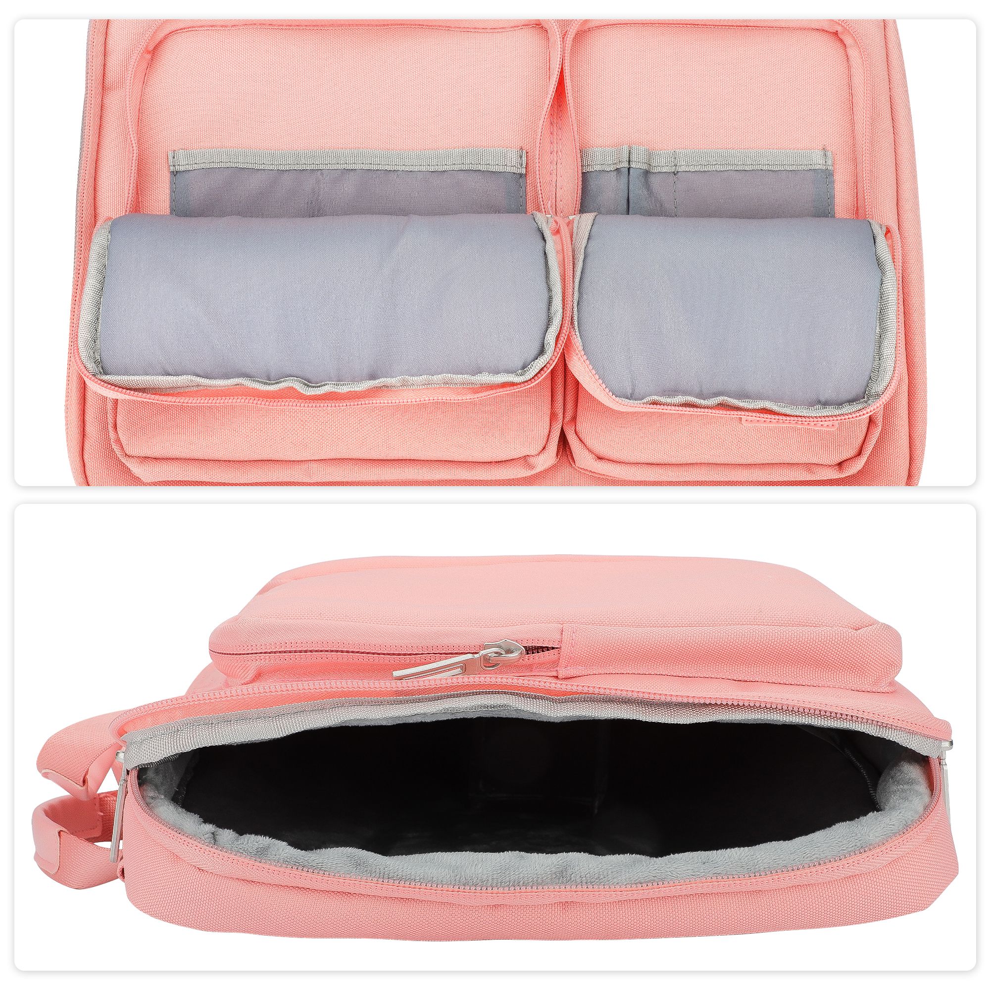 Laptop Bag for Women, 16inch Computer Briefcase Shoulder Case Bag Fits for MacBook Pro 16/HP/Dell/Lenovo, Pink