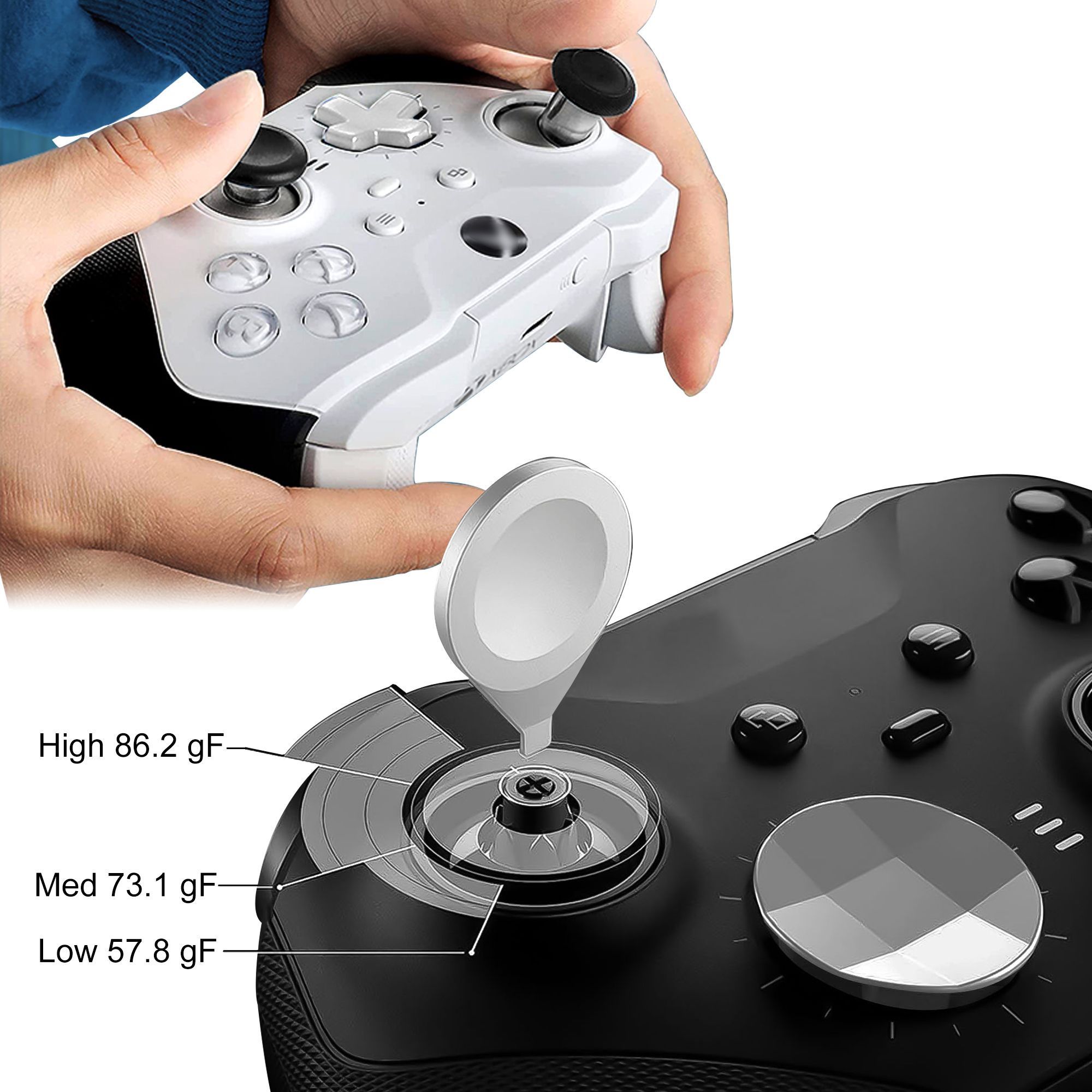 14-in-1 Thumbstick Paddles Kit Fit for Xbox One Elite Series 2/Elite Series 2 Core Controller, Replacement Parts Accessories for Wireless Controller Series 2 Core