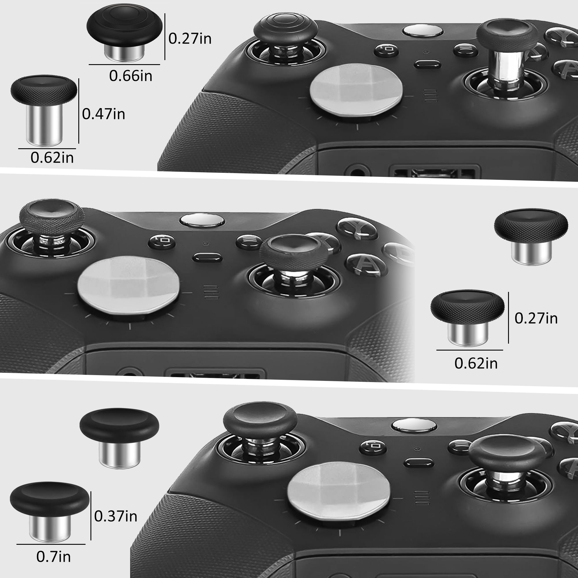14-in-1 Thumbstick Paddles Kit Fit for Xbox One Elite Series 2/Elite Series 2 Core Controller, Replacement Parts Accessories for Wireless Controller Series 2 Core