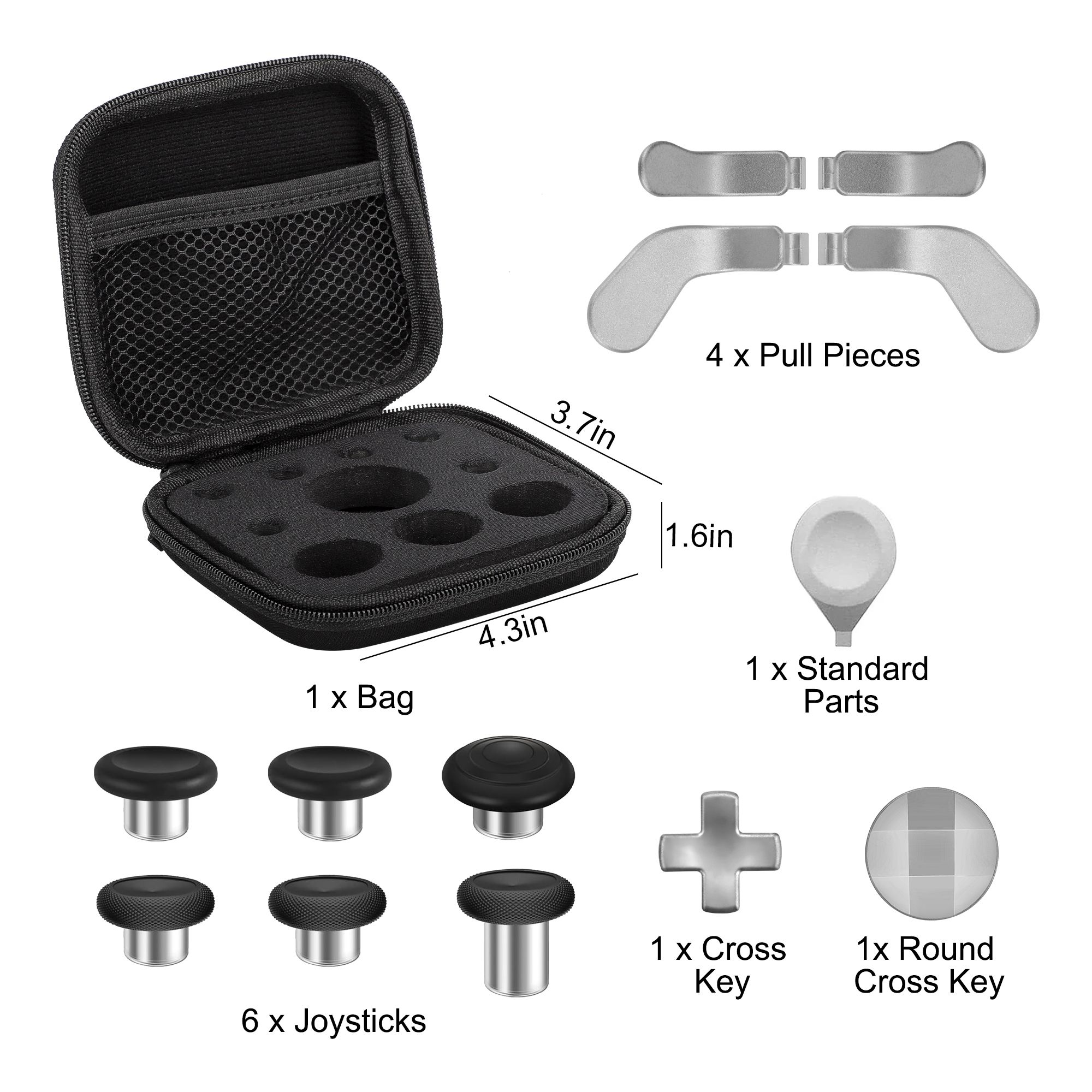 14-in-1 Thumbstick Paddles Kit Fit for Xbox One Elite Series 2/Elite Series 2 Core Controller, Replacement Parts Accessories for Wireless Controller Series 2 Core