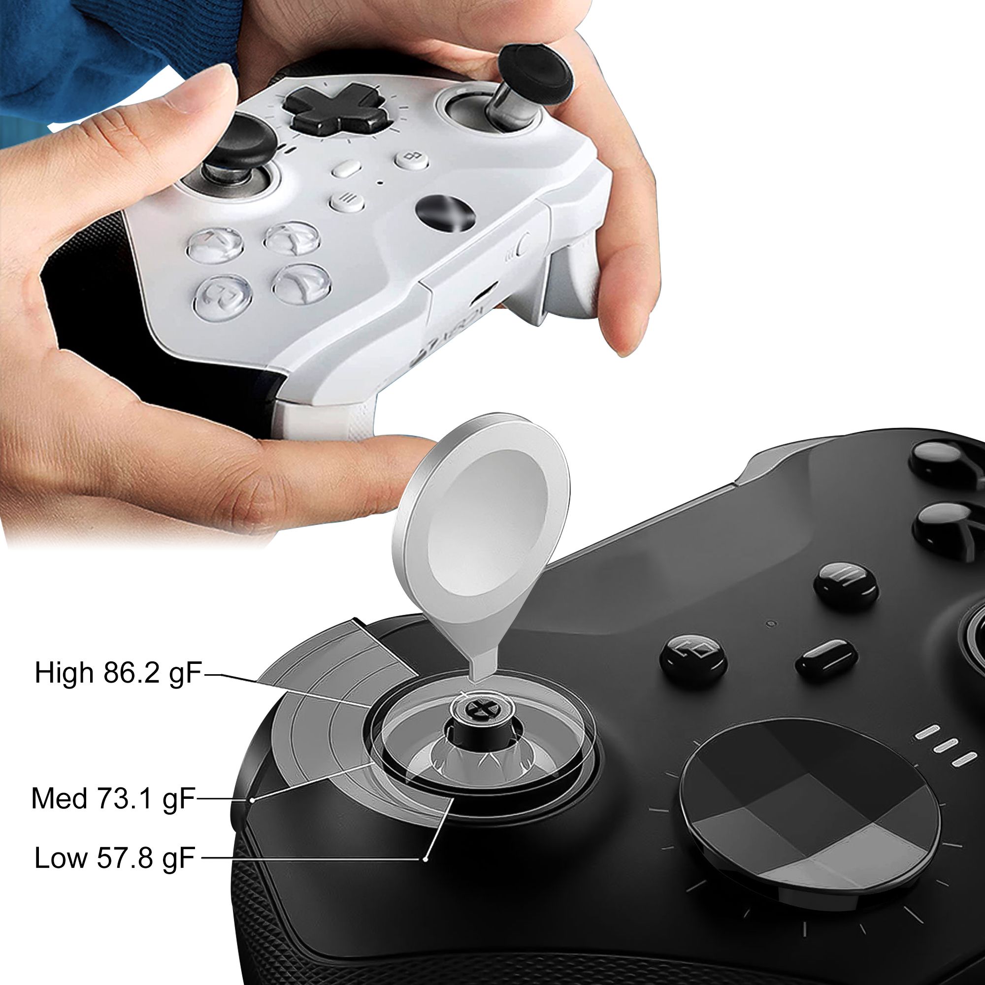 Replacement Paddles Thumbsticks Accessories Fit for Xbox One Elite Series 2, Xbox Elite Series 2 Core Controller