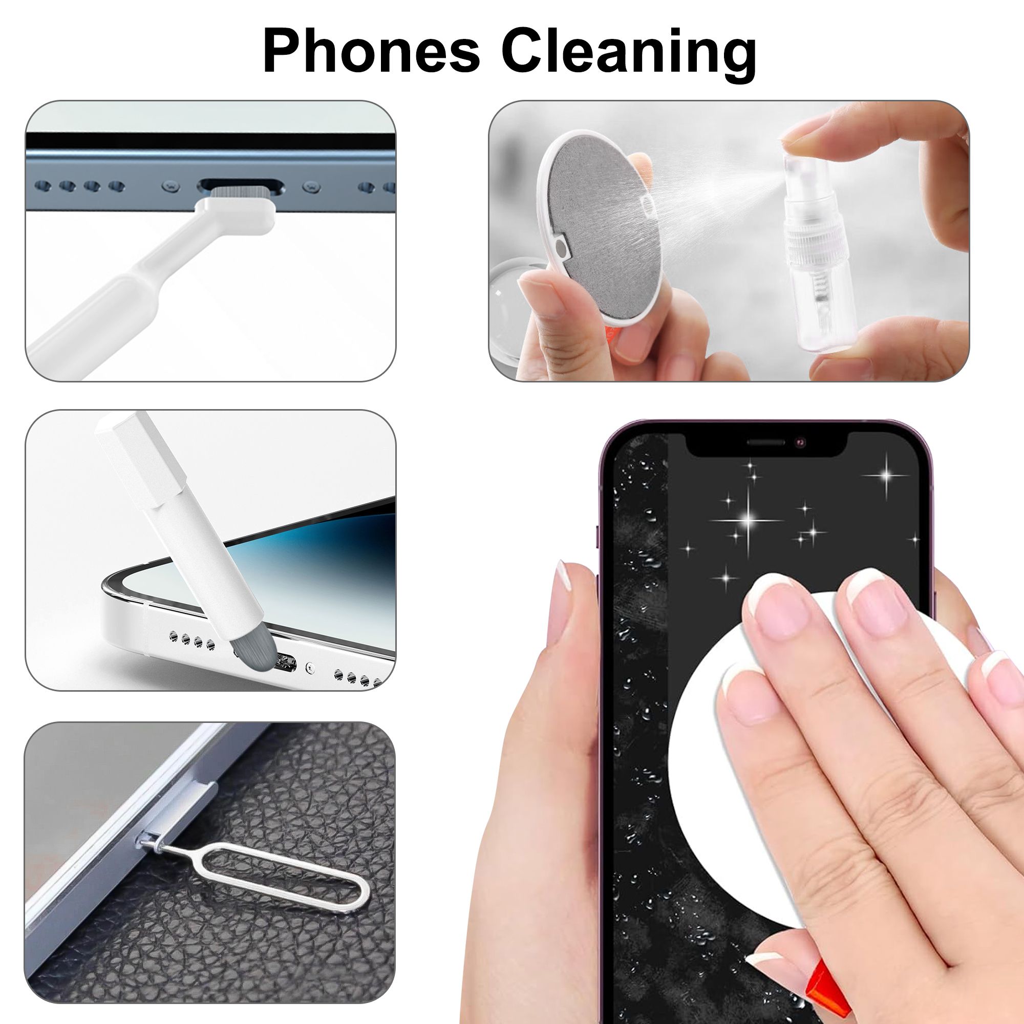 20-in-1 Cleaning Kit Fits for Airpod Earbud, MacBook Laptop Keyboard Cell Phone Camera Cleaner