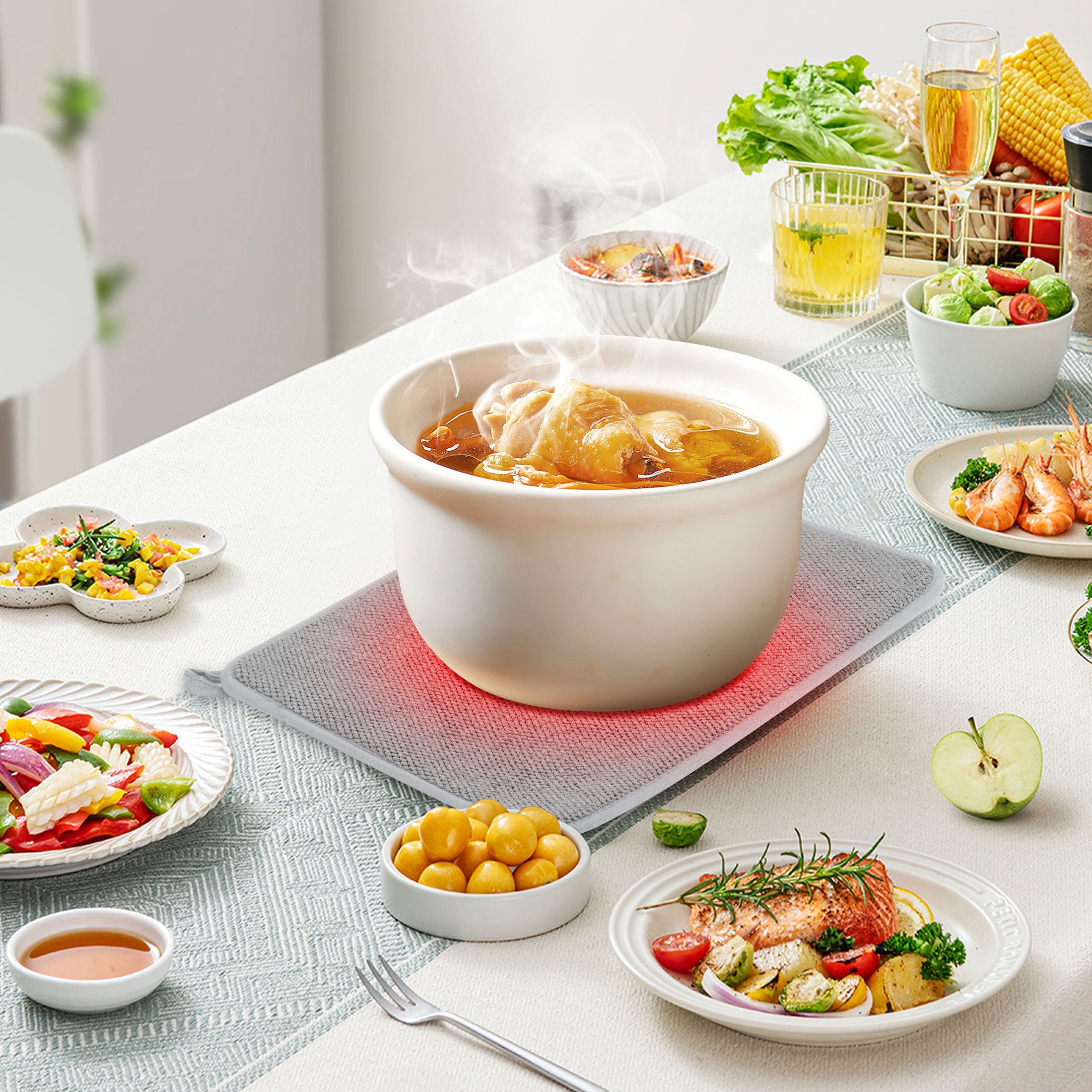 2pcs Dish Drying Mats, Absorbent Microfiber Kitchen Dish Drainers, 40 x 30cm/16 x 12"