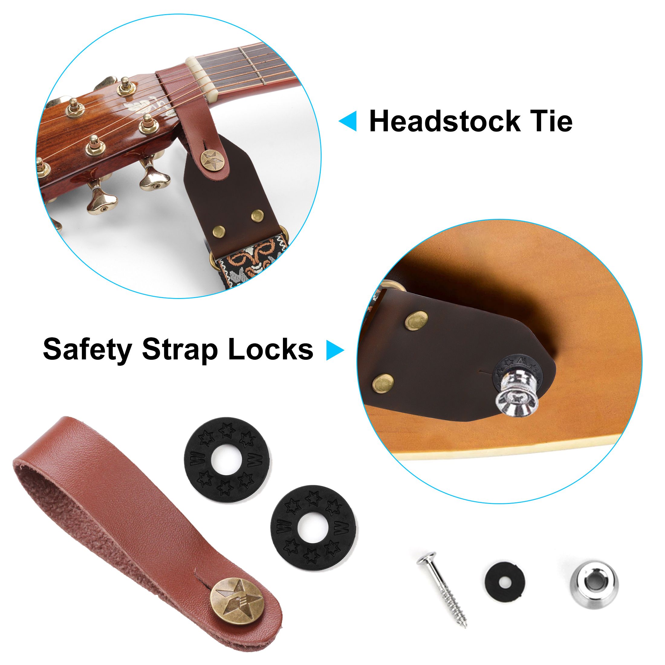 91-155cm Adjustable Guitar Strap for Acoustic/Electric Guitar Bass Ukulele, Embroidered Cotton Guitar Strap for Men & Women