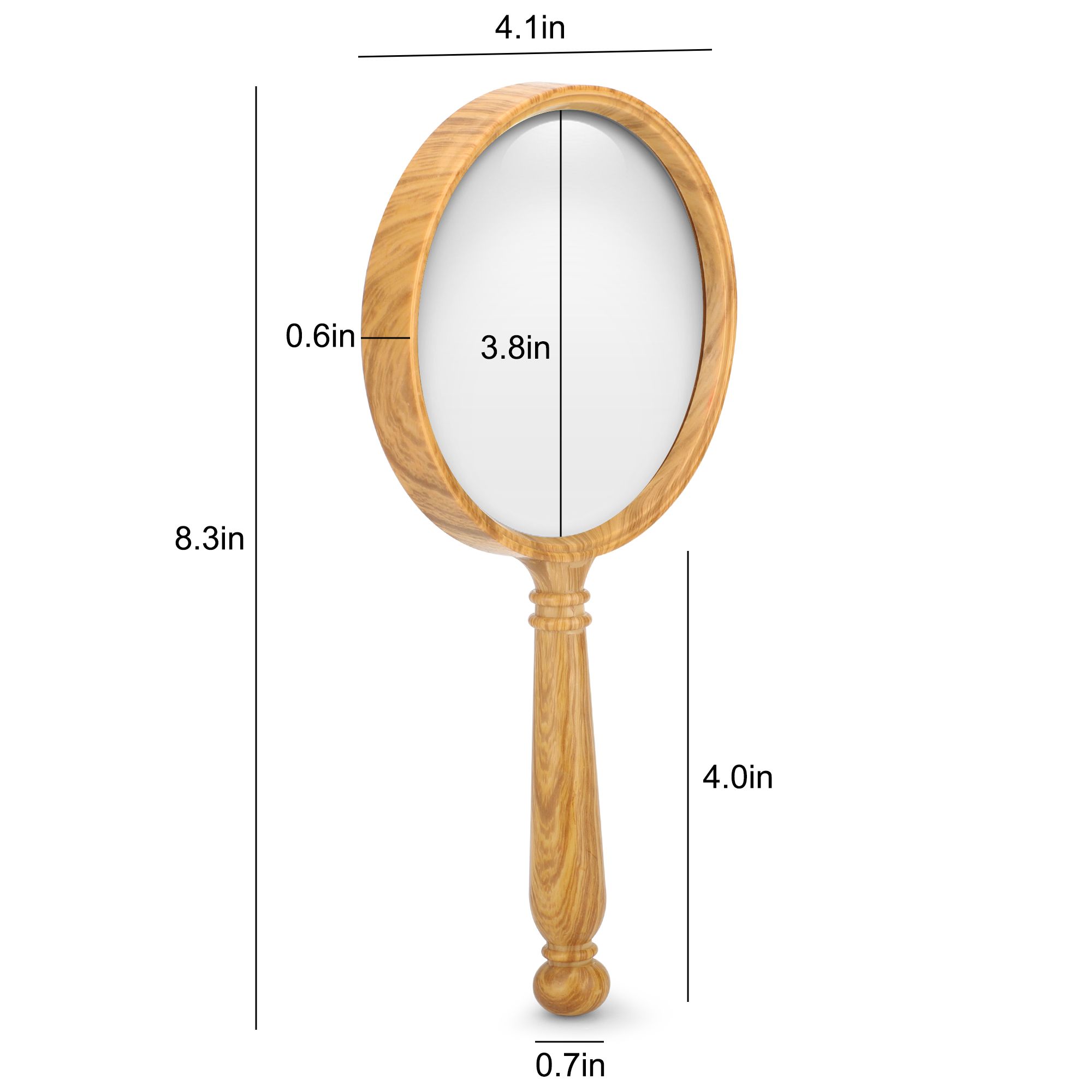 10X Magnifying Glass, 75mm Glass Lens Vintage Handheld Reading Magnifier for Seniors, Elderly