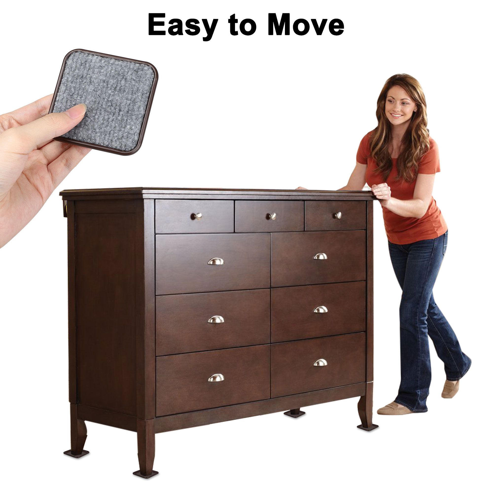 12pcs Furniture Sliders for Hardwood Floors, 7.6cm/3'' Reusable Furniture Caster Cups Pads Hardwood Floor Protector to Easy Move