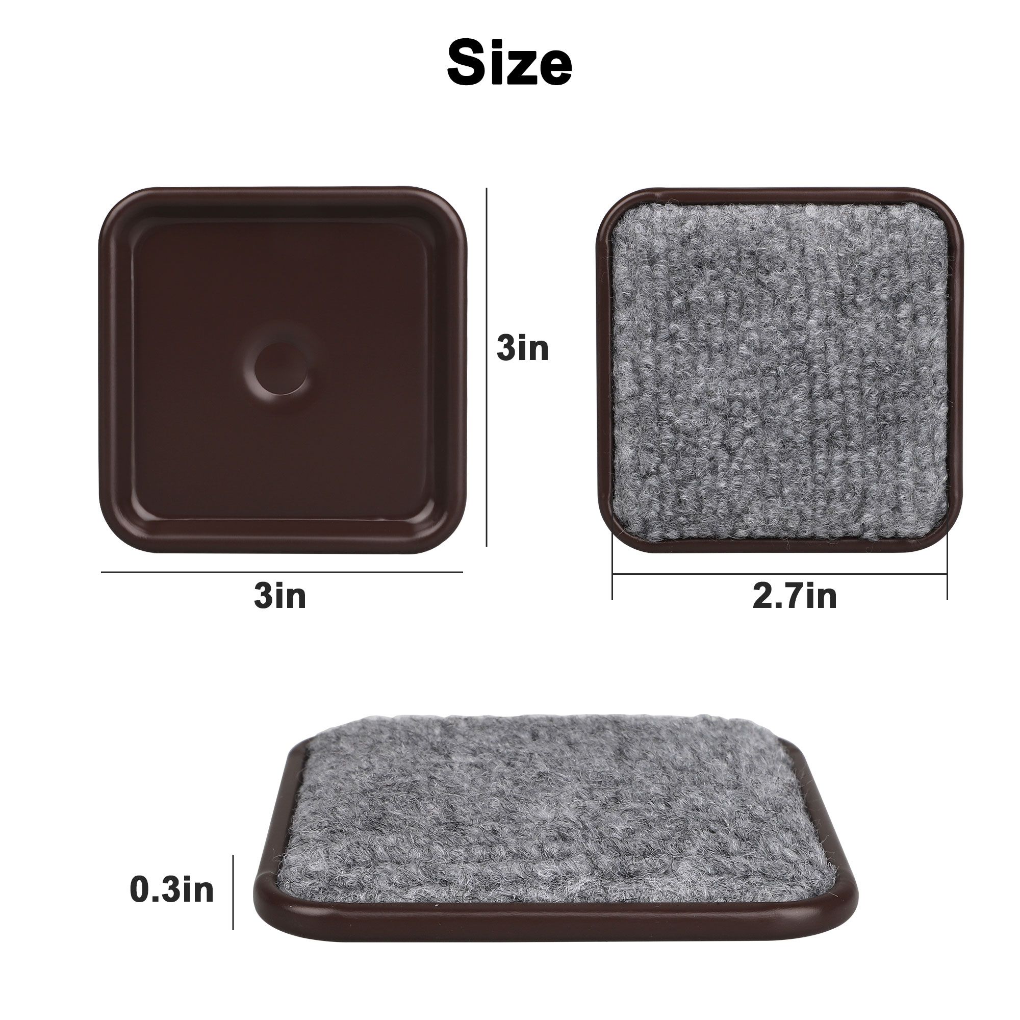 12pcs Furniture Sliders for Hardwood Floors, 7.6cm/3'' Reusable Furniture Caster Cups Pads Hardwood Floor Protector to Easy Move