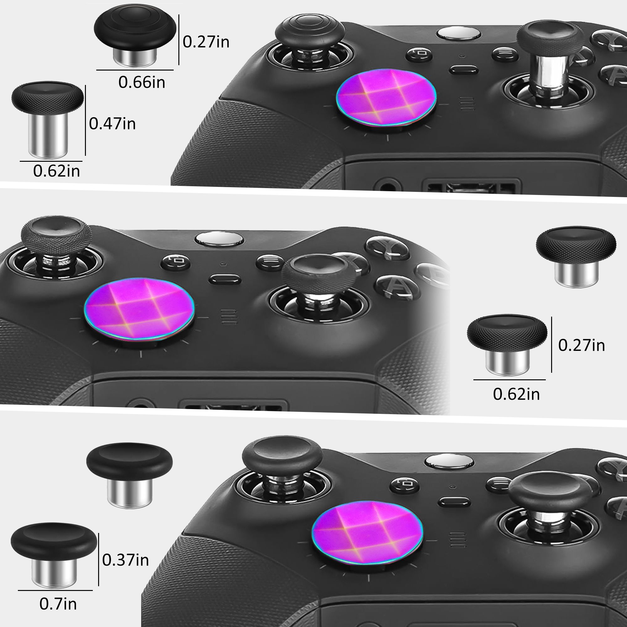 17-in-1 Thumbsticks Paddles Accessories Fit for Xbox One Elite Series 2/Elite Series 2 Core Controller, Replacement Parts for Elite Series 2 Core Wireless Controller