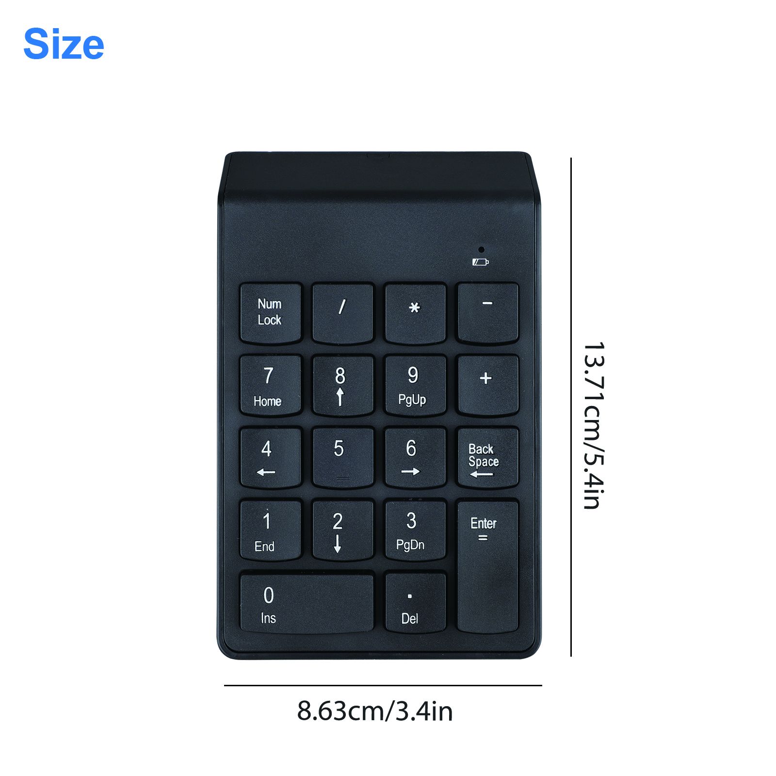 Wireless Number Pad, Portable USB 2.4GHz 18-Key Financial Accounting Numeric Keypad Keyboard Extensions Compatible with Data Entry in Excel for Laptop, PC, Desktop, Surface Pro, Notebook, etc