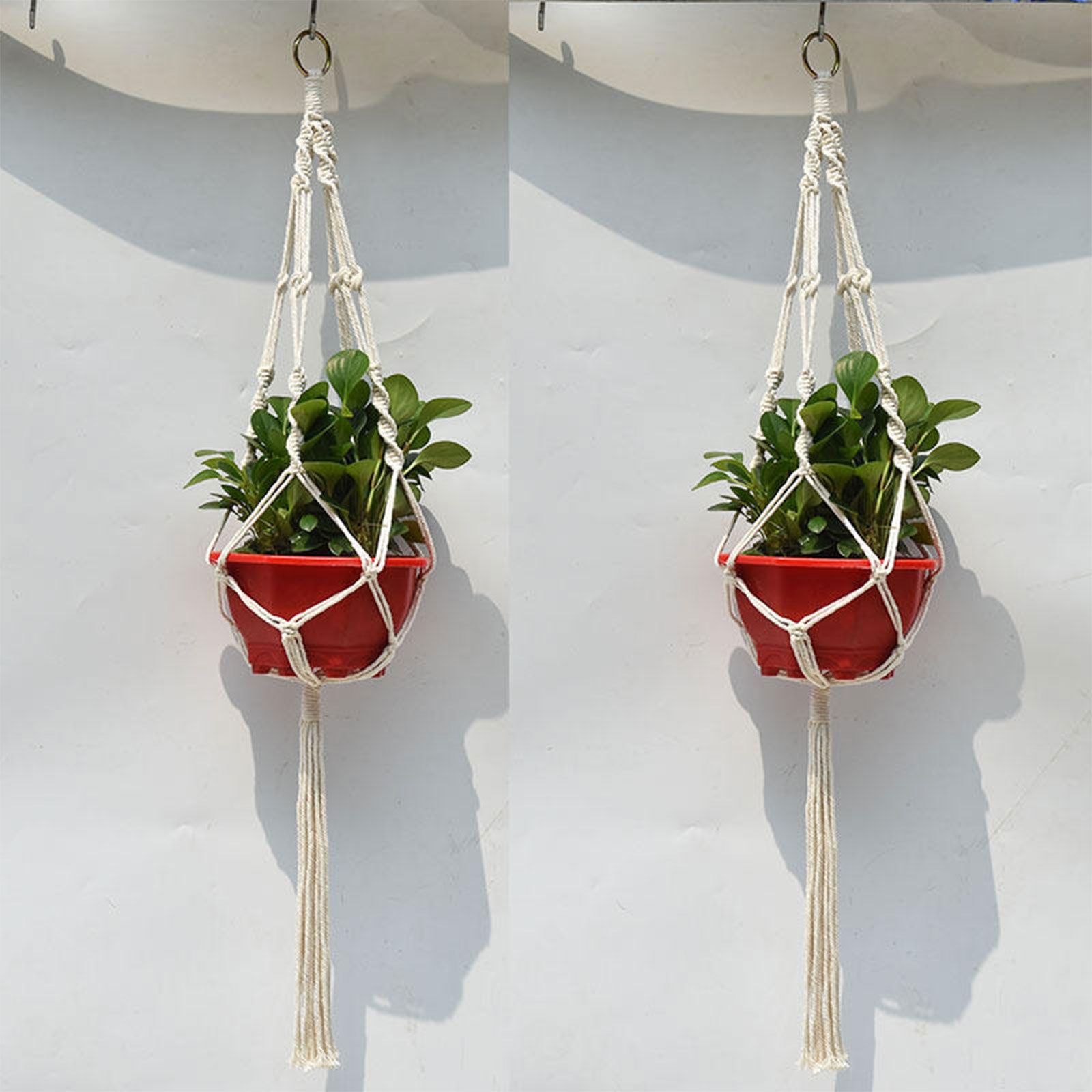 2/1pcs Macrame Plant Hangers, Indoor Outdoor Hanging Planter Baskets, Decorative Flower Pot Holders for Succulents Cacti Herbs, Boho Home Decor