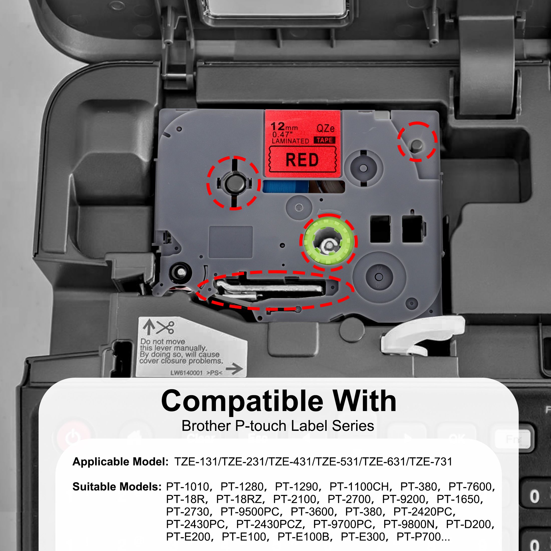 Label Tape, 3 Pcs Compatible Label Tape Replacement, Fits for Brother P-Touch TZe-231 TZe Tape, 12mm 0.47 Laminated White TZ Label Maker Tape, Compatible with Brother PT-H110 PT-D210 PT-D200