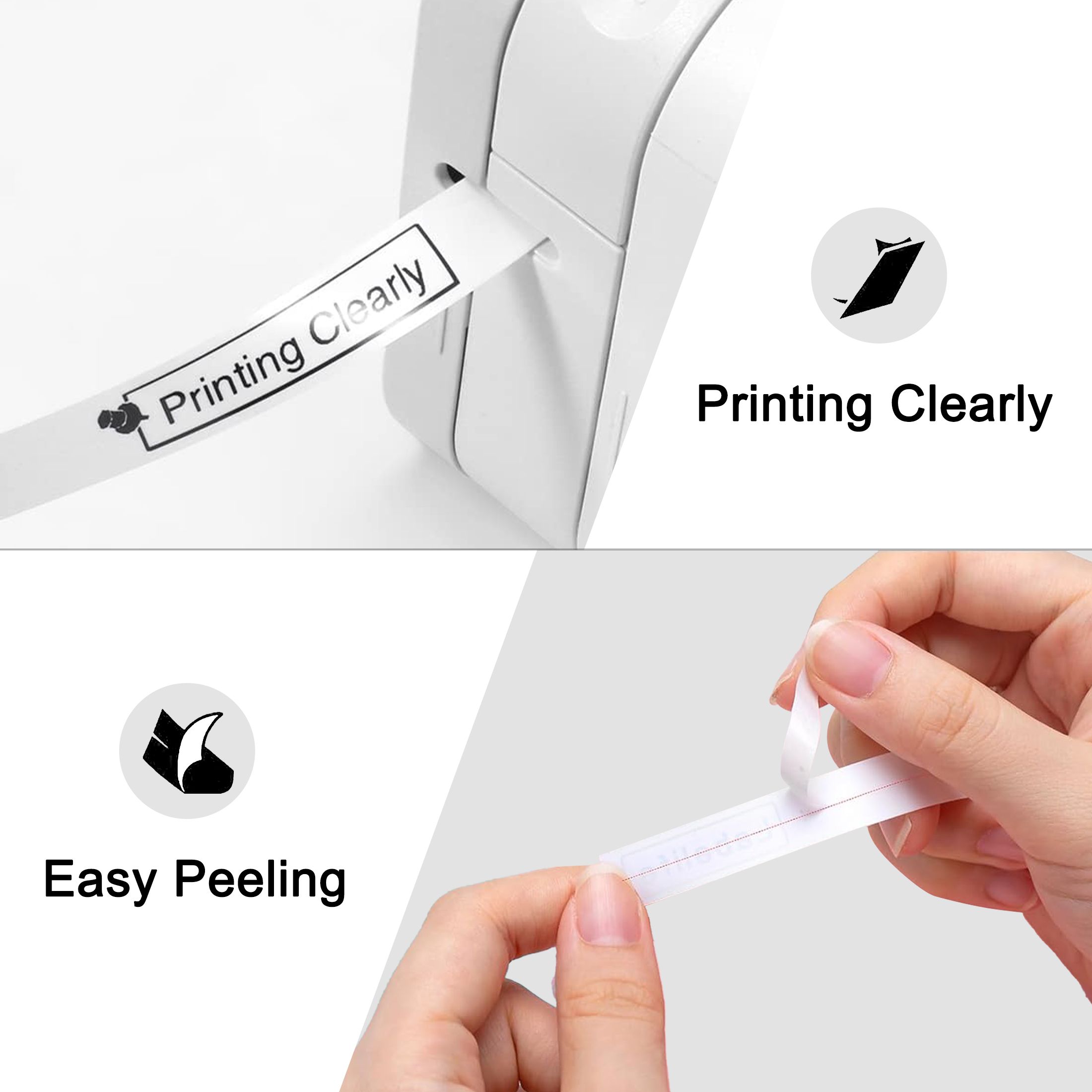 Label Tape, 3 Pcs Compatible Label Tape Replacement, Fits for Brother P-Touch TZe-231 TZe Tape, 12mm 0.47 Laminated White TZ Label Maker Tape, Compatible with Brother PT-H110 PT-D210 PT-D200