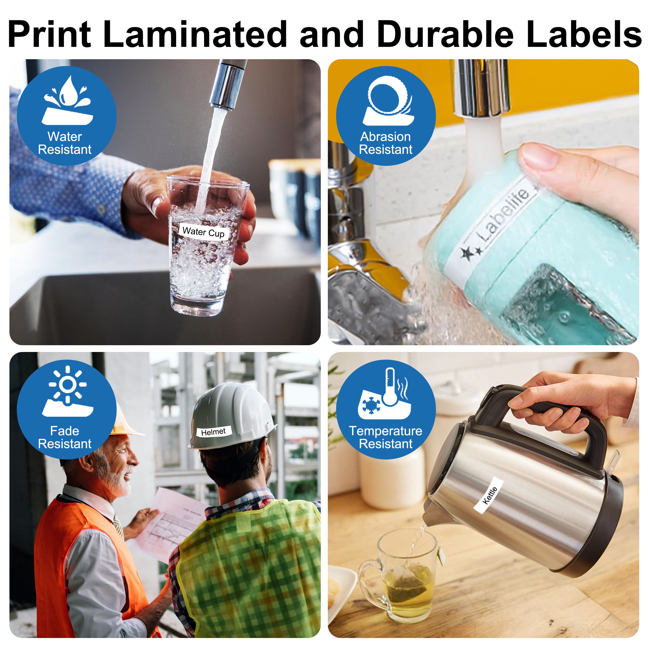 Label Tape, 3 Pcs Compatible Label Tape Replacement, Fits for Brother P-Touch TZe-231 TZe Tape, 12mm 0.47 Laminated White TZ Label Maker Tape, Compatible with Brother PT-H110 PT-D210 PT-D200