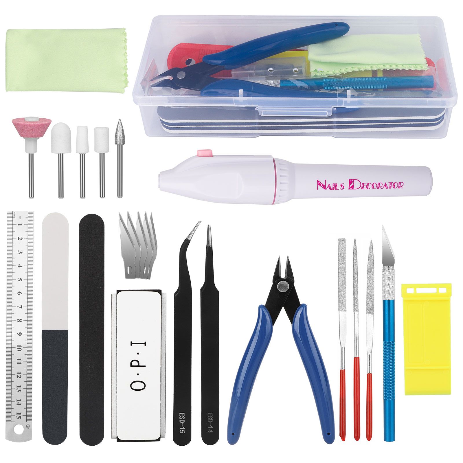 24Pcs Gundam Model Basic Tools Kit, Plastic Model Building Tools Craft Set, Hobby Building Tools Kit for Gundam, Car, Airplanes Model Assemble Building, Repairing
