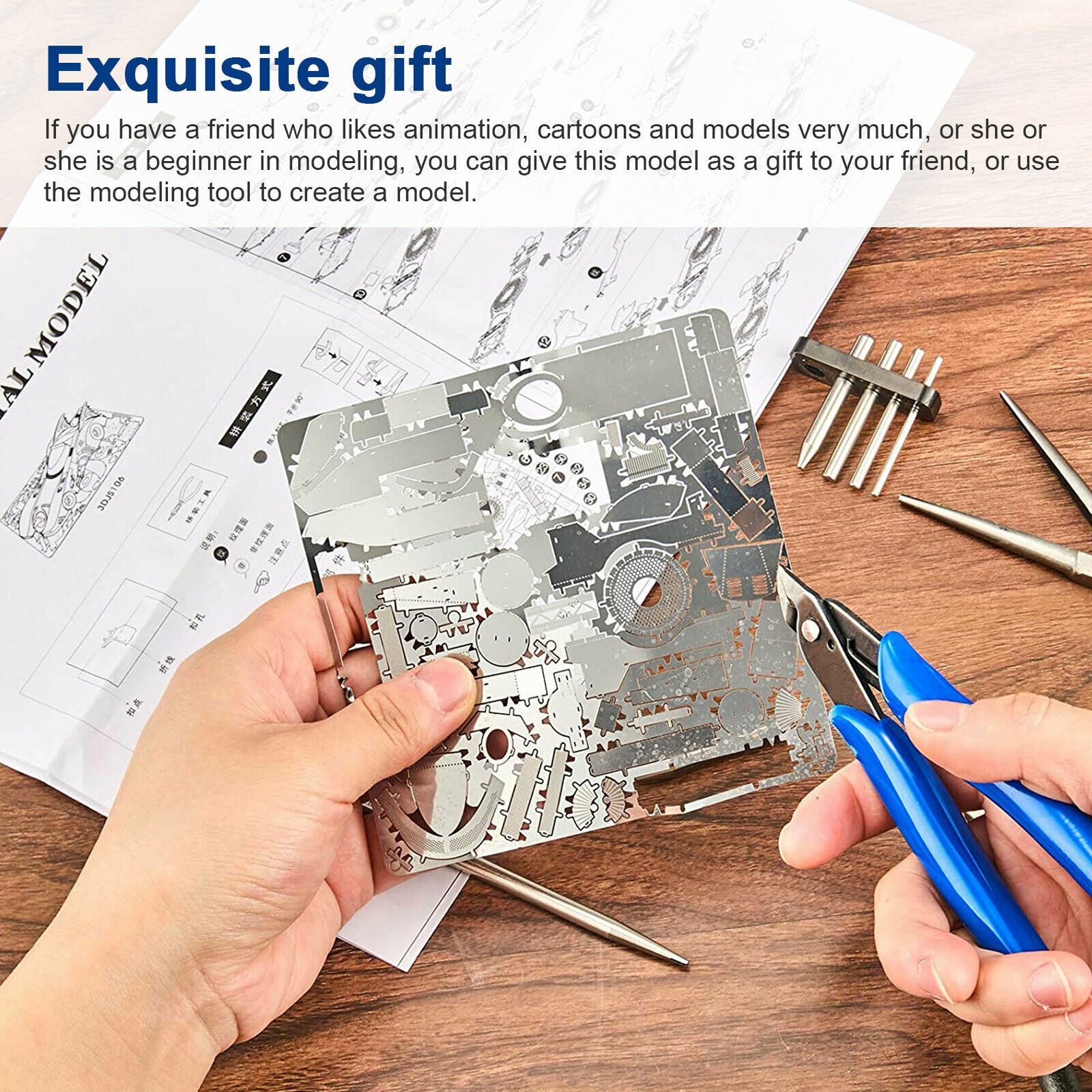 24Pcs Gundam Model Basic Tools Kit, Plastic Model Building Tools Craft Set, Hobby Building Tools Kit for Gundam, Car, Airplanes Model Assemble Building, Repairing