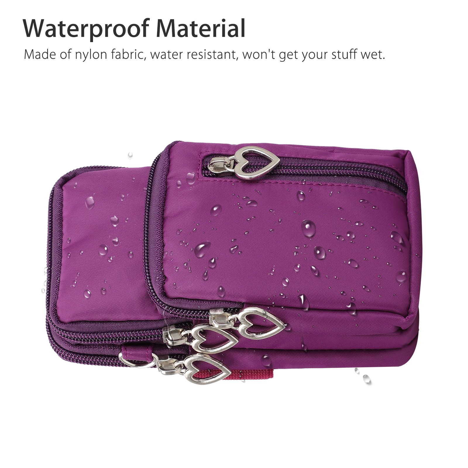 Small Crossbody Cell Phone Purse for Women, Nylon Waterproof Shoulder Bag with Credit Card Slots, Adjustable Strap
