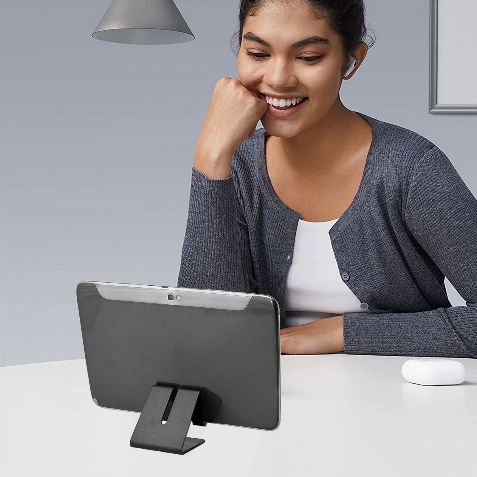 Universal Cell Phone Tablet Desk Stand Holder Mount Compatible with iPhone 14 13 Mini 12 Pro Max XR XS X 8, Samsung Galaxy S20 S9 Plus S10 S8 Note 9 8 5