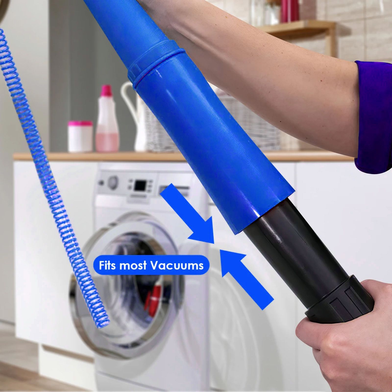 Dryer Vent Cleaner Kit Vacuum Attachment Compatible with Most Vacuum Cleaners,  Lint Remover Power Washers and Vacuum Hose Quickly Removes Lint