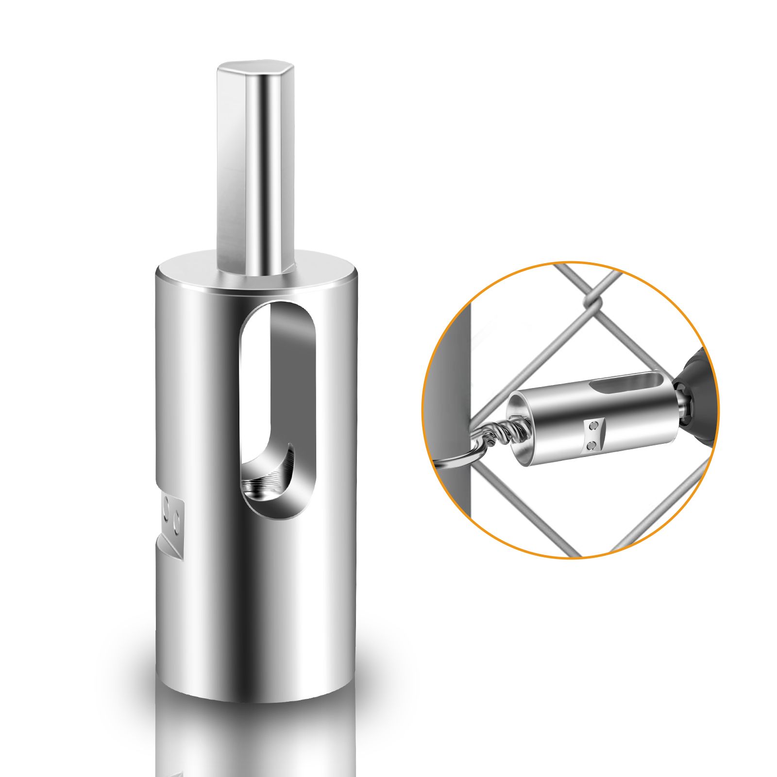 11 Gauge Twist Ties EZ Tool, Stainless Steel Twist Ties Drill Truck Tool for Chain Link Fence Wire Making