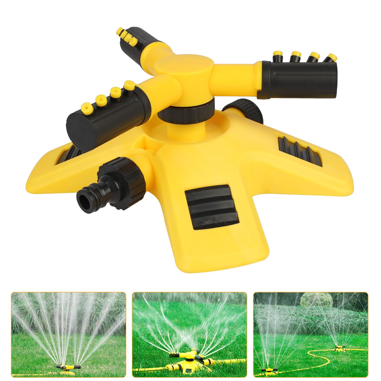 Water Sprinkler for Kids and Toddlers, Summer Yard Outdoor Water Play Toys with Rotating Spray Nozzles, Outside Splashing Lawn Game for Kids Ages 3 4 5 6 7 8 Boys Girls Pets, Attaches to Garden Hose