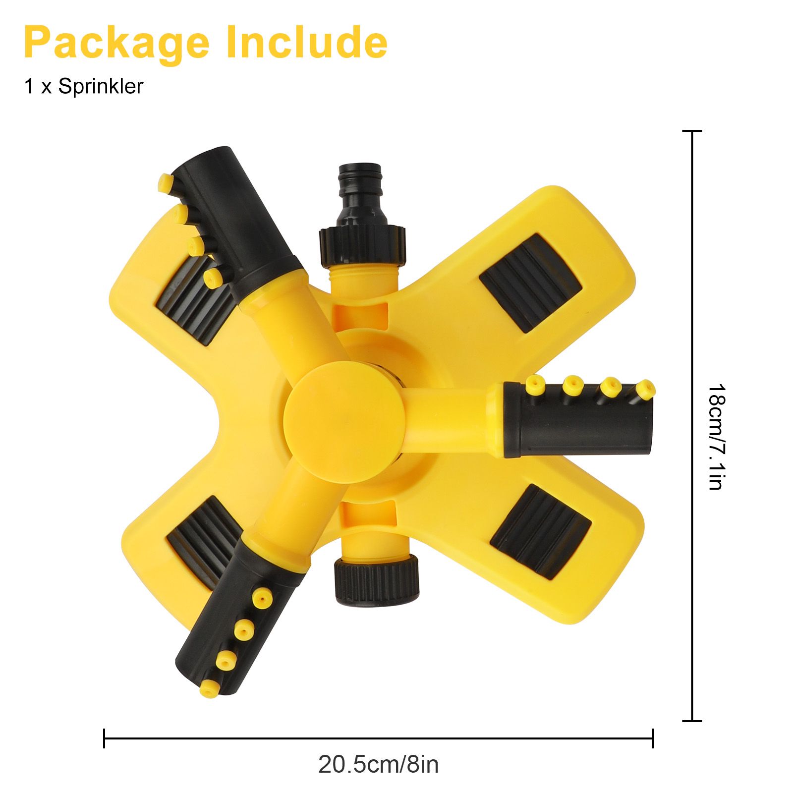 Water Sprinkler for Kids and Toddlers, Summer Yard Outdoor Water Play Toys with Rotating Spray Nozzles, Outside Splashing Lawn Game for Kids Ages 3 4 5 6 7 8 Boys Girls Pets, Attaches to Garden Hose