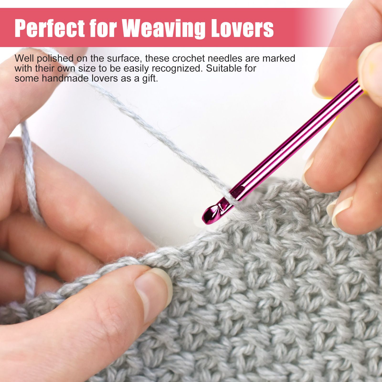 11pcs Long Crochet Hooks, Tunisian Crochet Hooks, Multi-Coloured Afghan Crochet Needles for Crocheting, 2 mm (B)-8 mm (L), Crochet Hooks Knitting Tools Set Ideal for Crochet Lovers & Beginners