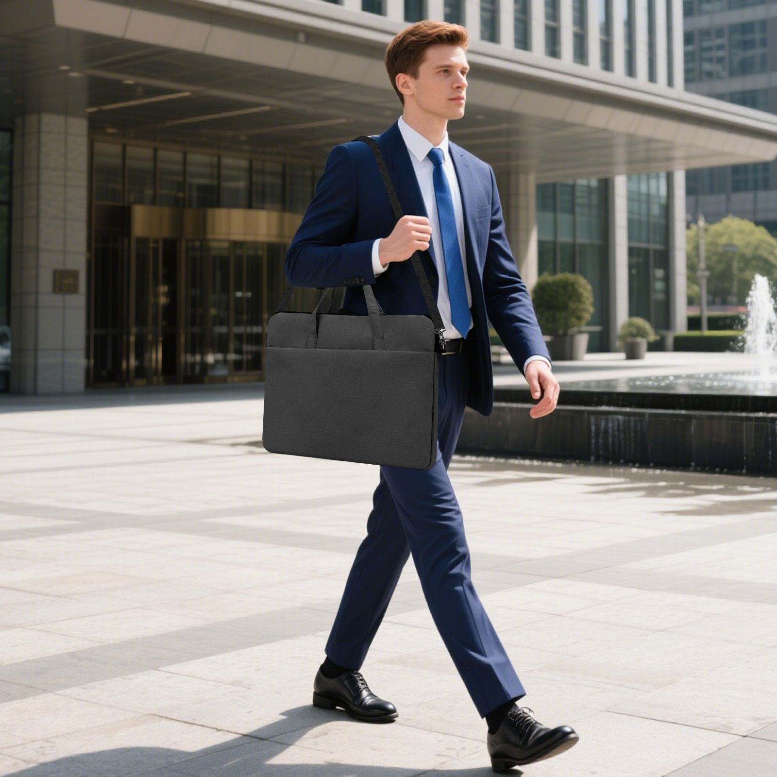 15.7" Laptop Sleeve Case, Travel Carrying Bag Fits for 15"–15.6" HP Dell Lenovo Acer Asus Notebook