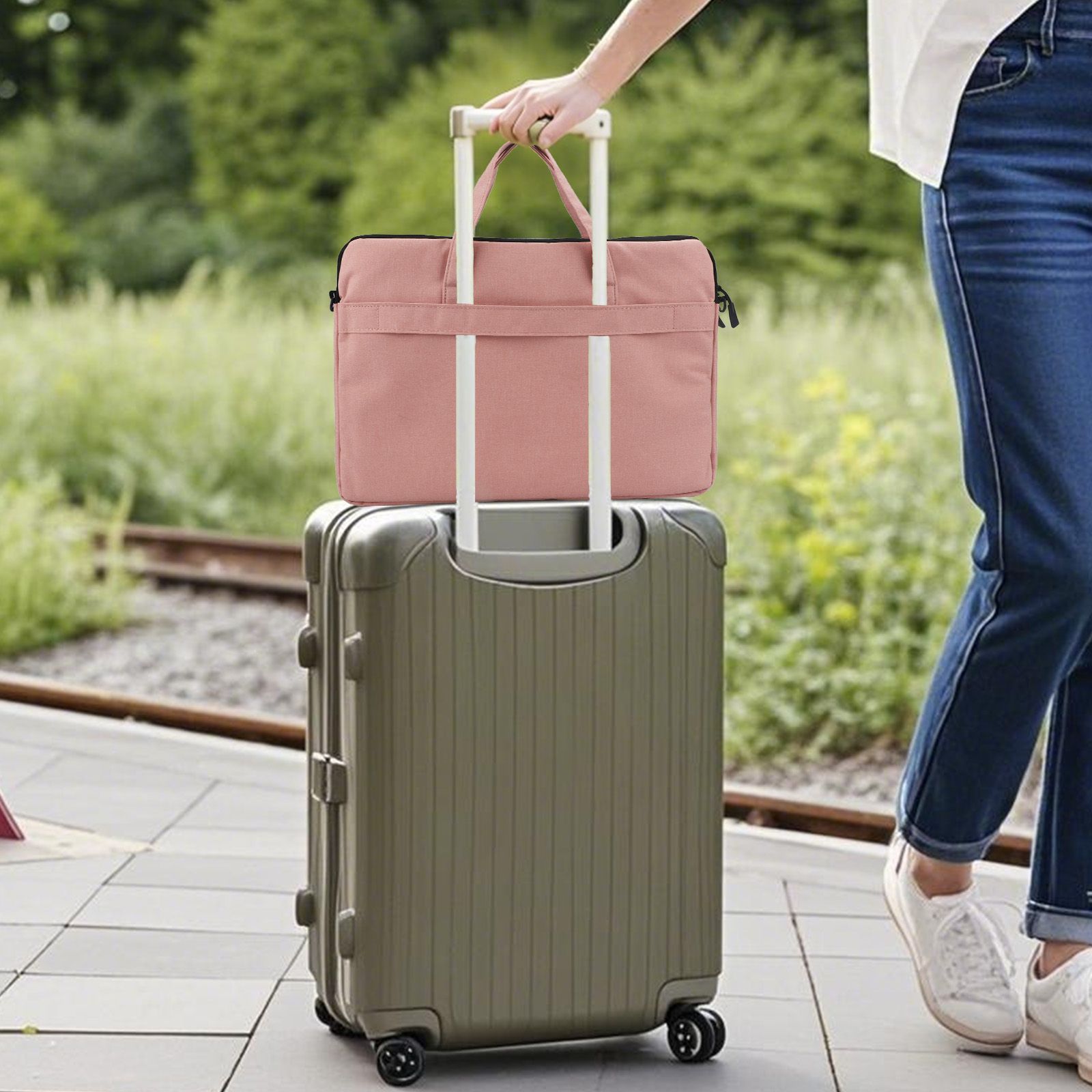 15.7" Laptop Sleeve Case, Travel Carrying Bag Fits for 15"–15.6" HP Dell Lenovo Acer Asus Notebook