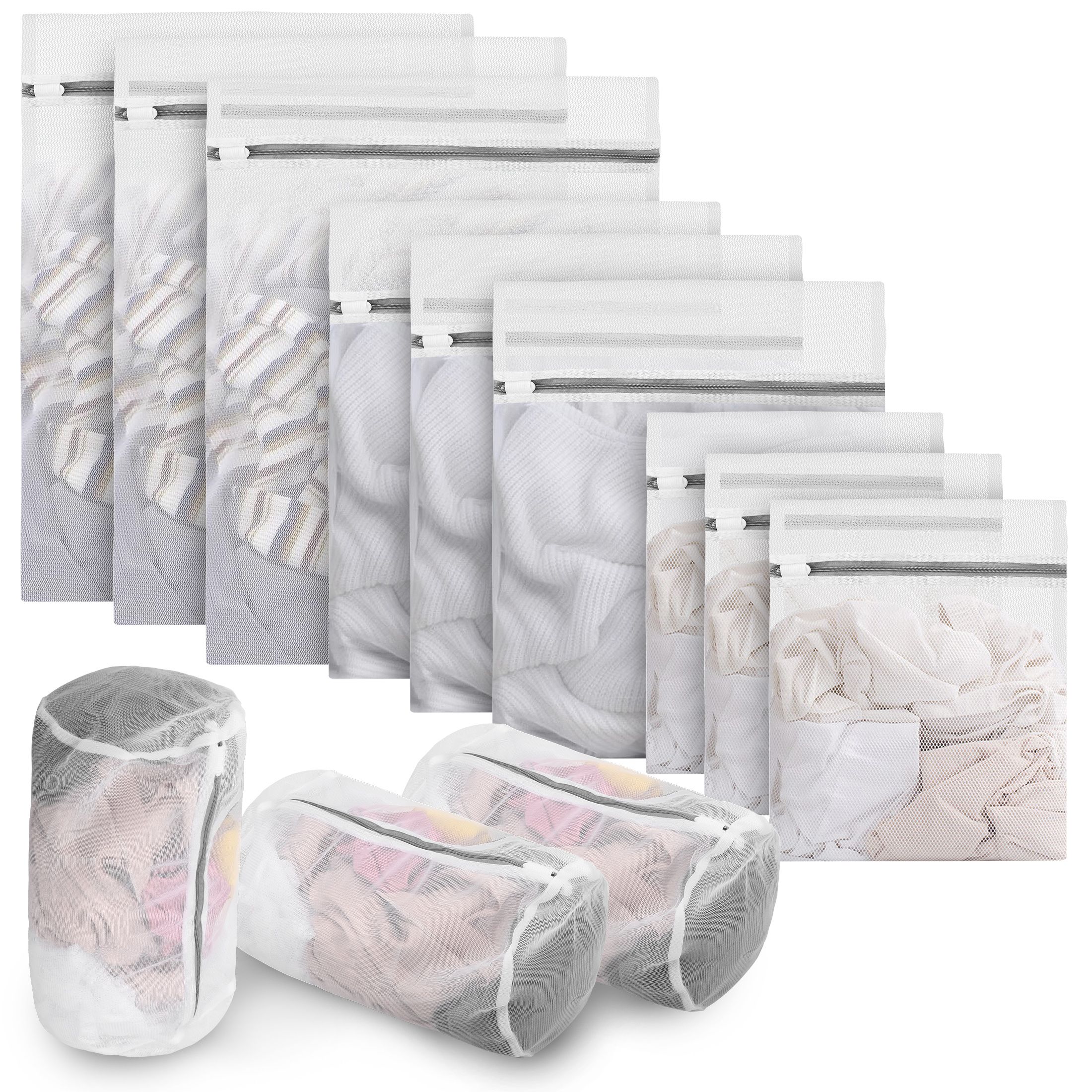 12pcs Mesh Laundry Bags, Lingerie Bags for Washing Delicates, Clothing Wash Bags, Garment Bag for Washing Machine