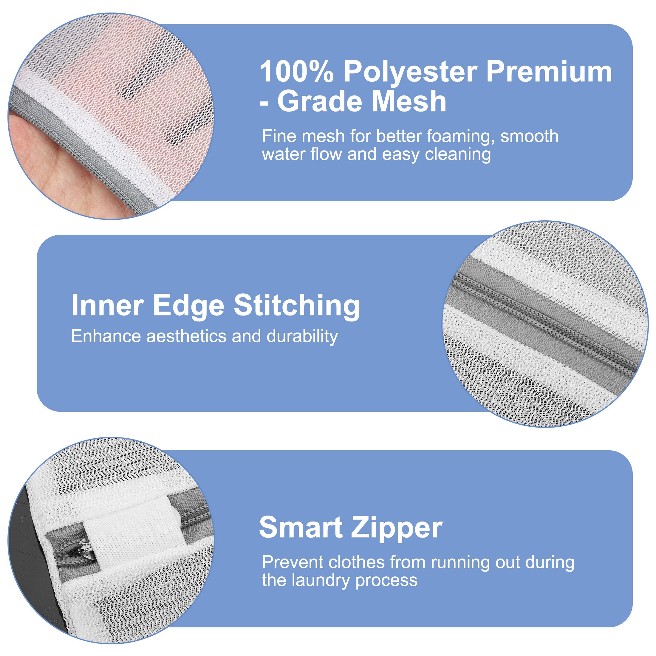 12pcs Mesh Laundry Bags, Lingerie Bags for Washing Delicates, Clothing Wash Bags, Garment Bag for Washing Machine