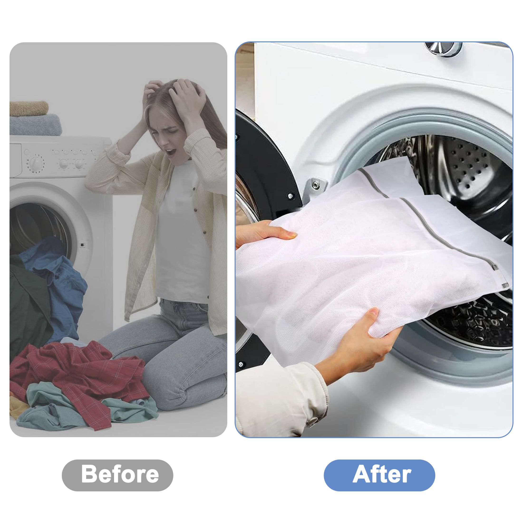 12pcs Mesh Laundry Bags, Lingerie Bags for Washing Delicates, Clothing Wash Bags, Garment Bag for Washing Machine