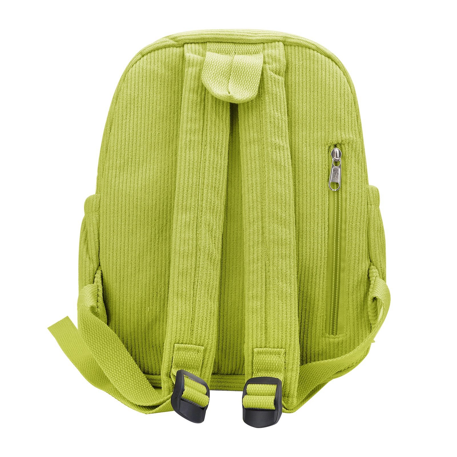 Small Corduroy Backpack, Lightweight Travel Bag with Zipper, Casual Bookbag for School