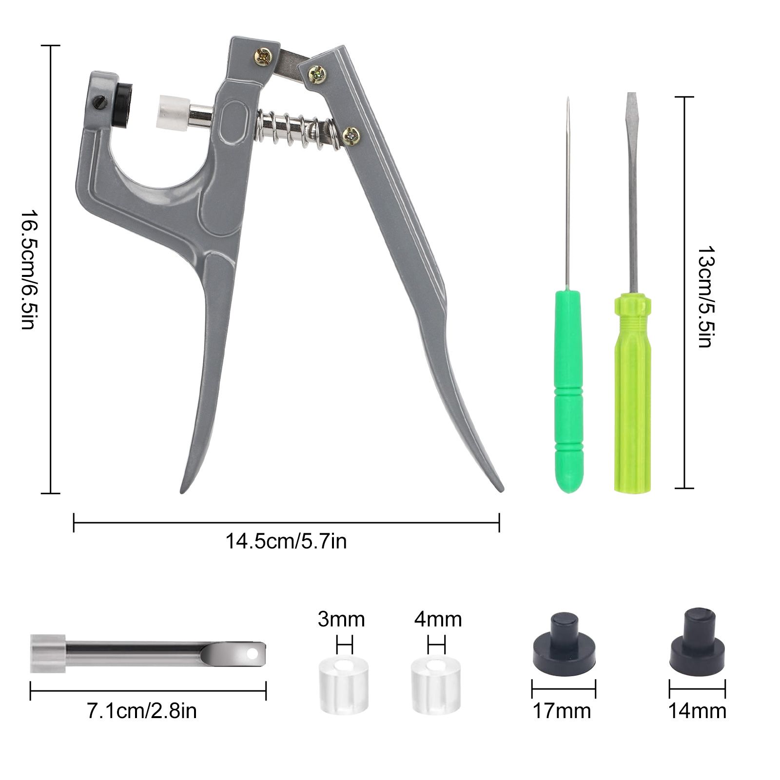 150pcs Snap Fasteners Tool Kit, 15 Color Sewing Art Plastic Buttons Fastener with Pliers and Setting Tools