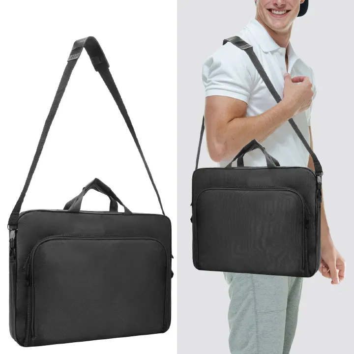 Laptop Bag, 17inch Messenger Shoulder Bag Business Carrying Case for Laptop Tablet, Black