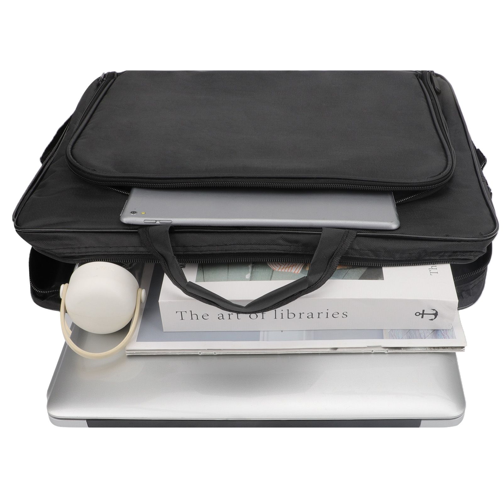 Laptop Bag, 17inch Messenger Shoulder Bag Business Carrying Case for Laptop Tablet, Black