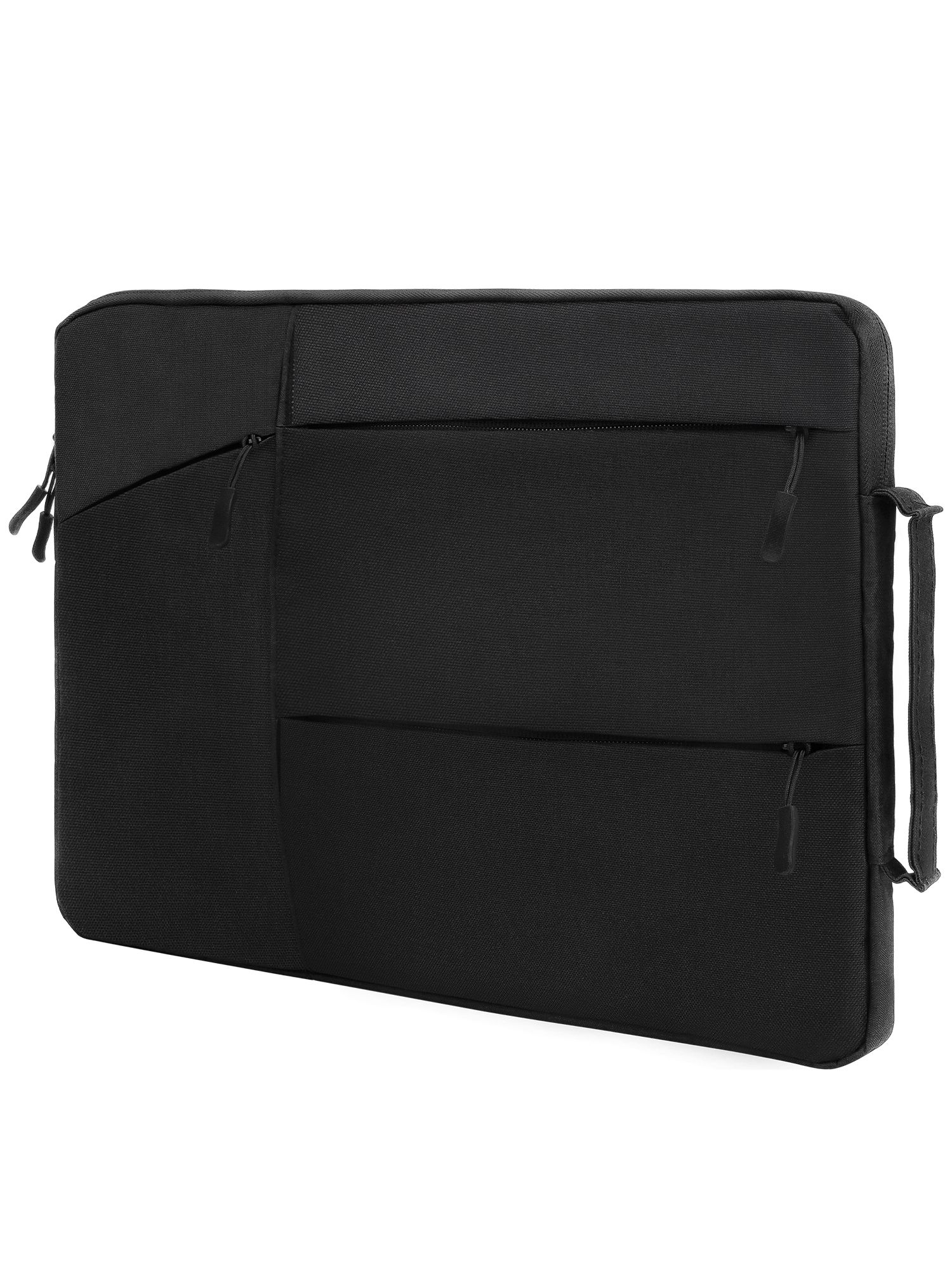 15.6inch Laptop Sleeve Case Computer Carrying Bag Fis for MacBook Pro Lenovo HP Dell, Black