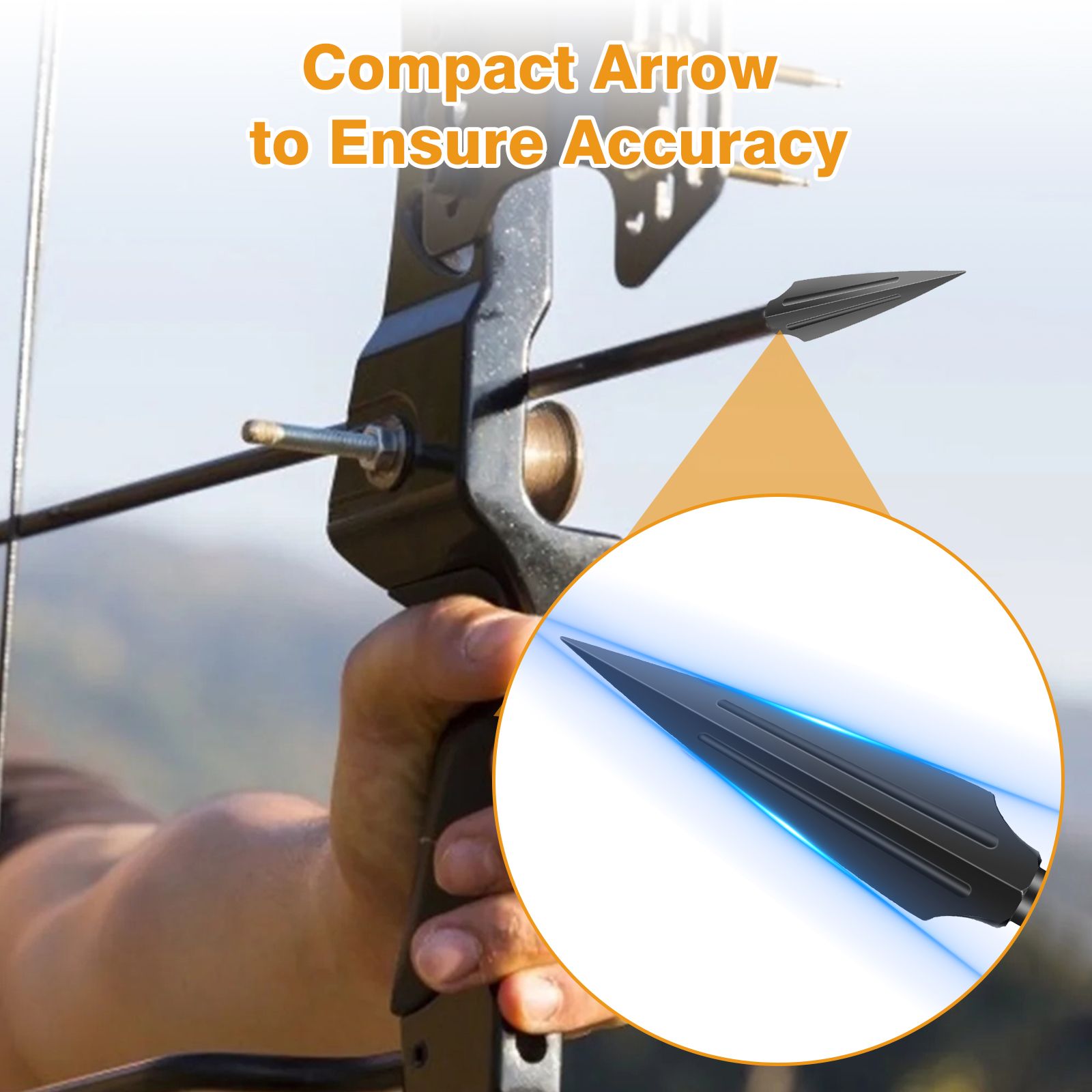 Traditional Broadheads, 12pcs 125 Grains Traditional Hunting Points Screw-in Hunting Arrowheads Solid Metal Arrow Archery Tips for Hunting and Target, Compound, Recurve Bow & Crossbow