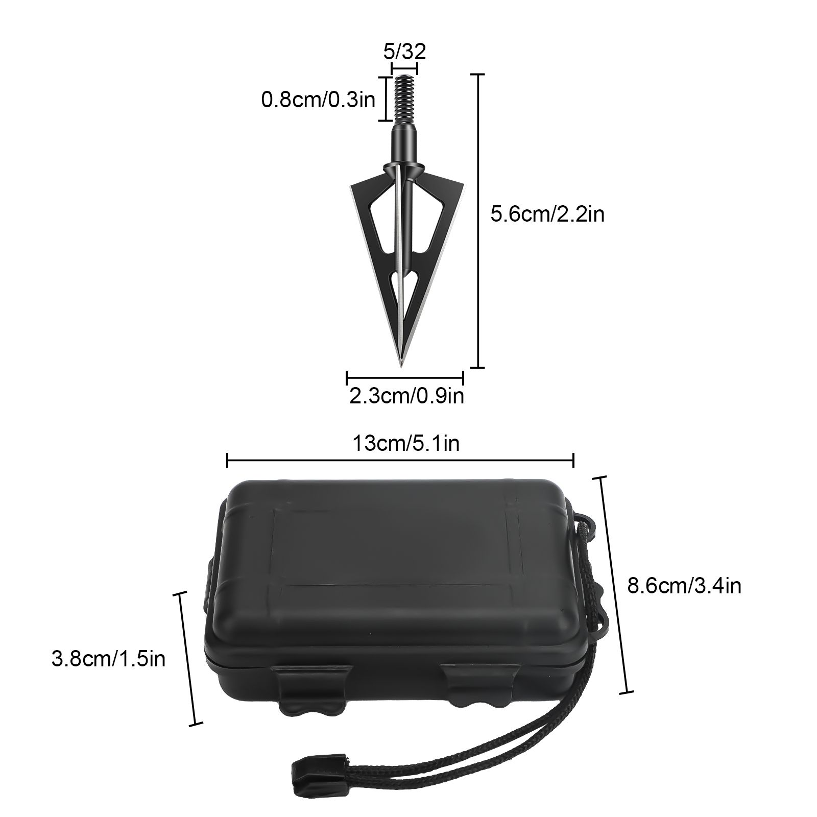 Archery Broadheads, 12pcs 100 Grains Screw in Arrow Archery 3 Blades Hunting Heads Arrow Tips Compatible Crossbow& Compound Bow
