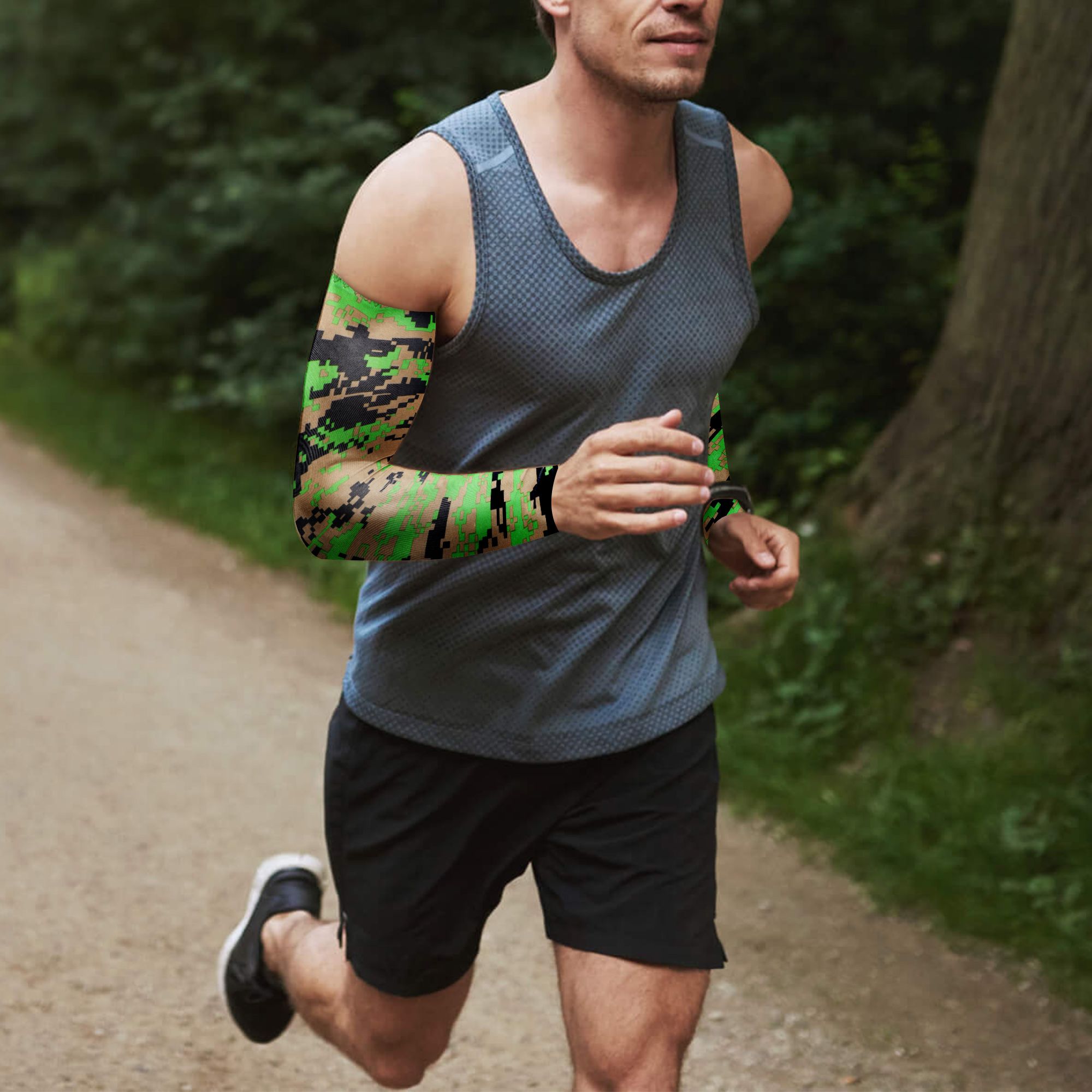 8 Pairs Cooling Arm Sleeves UV Protection Sun Sleeves for Women Men Outdoor Sports Running Golf Cycling (Camouflage Pattern)