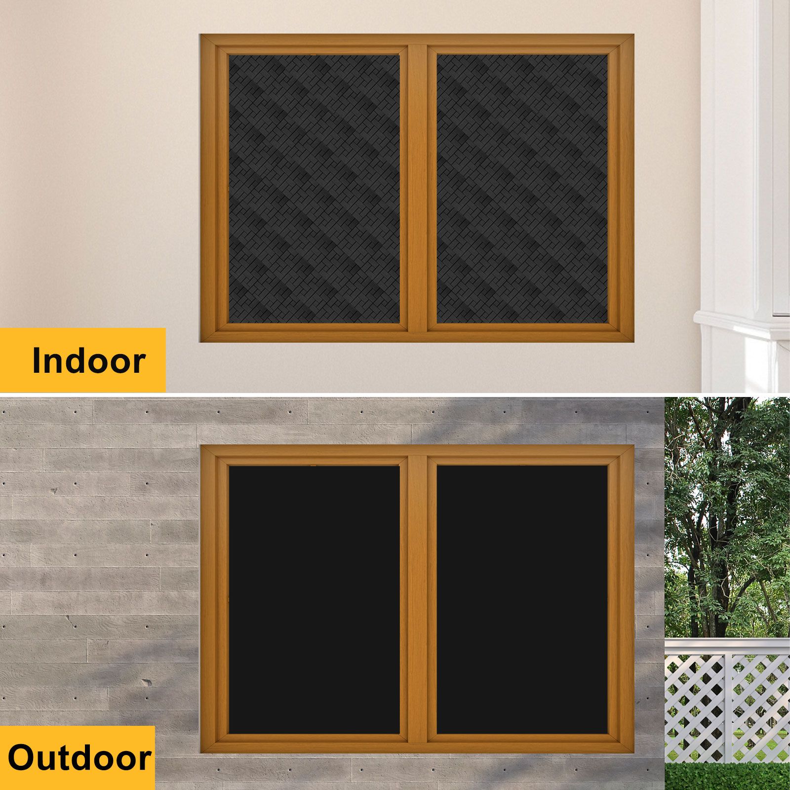 45 x 200cm Total Blackout Privacy Window Film, Peel and Stick UV Light Blocking Door Window Film