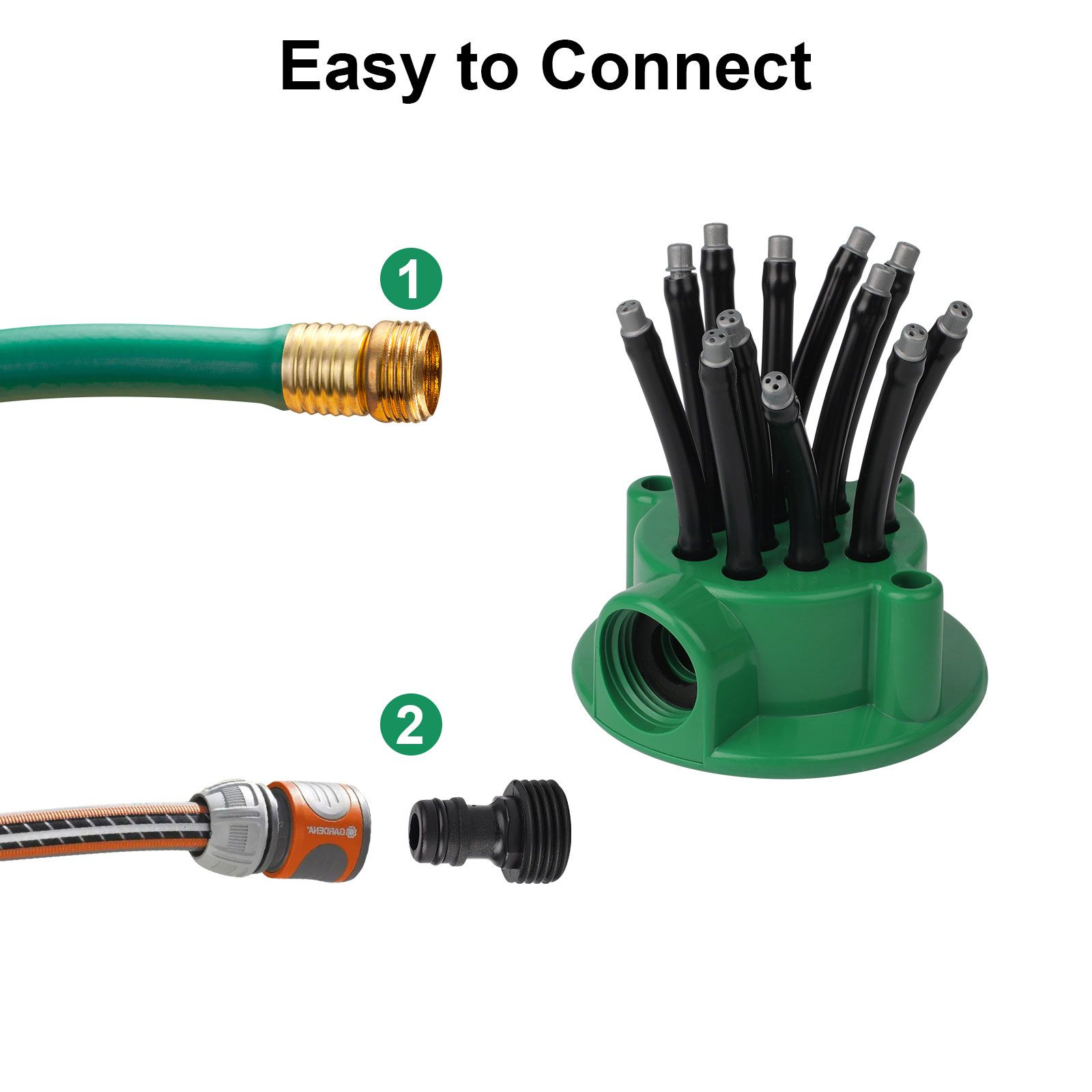 2pcs Garden Sprinkler, Flexible Small 360° Adjustable Irrigation Watering System for Yard Lawns