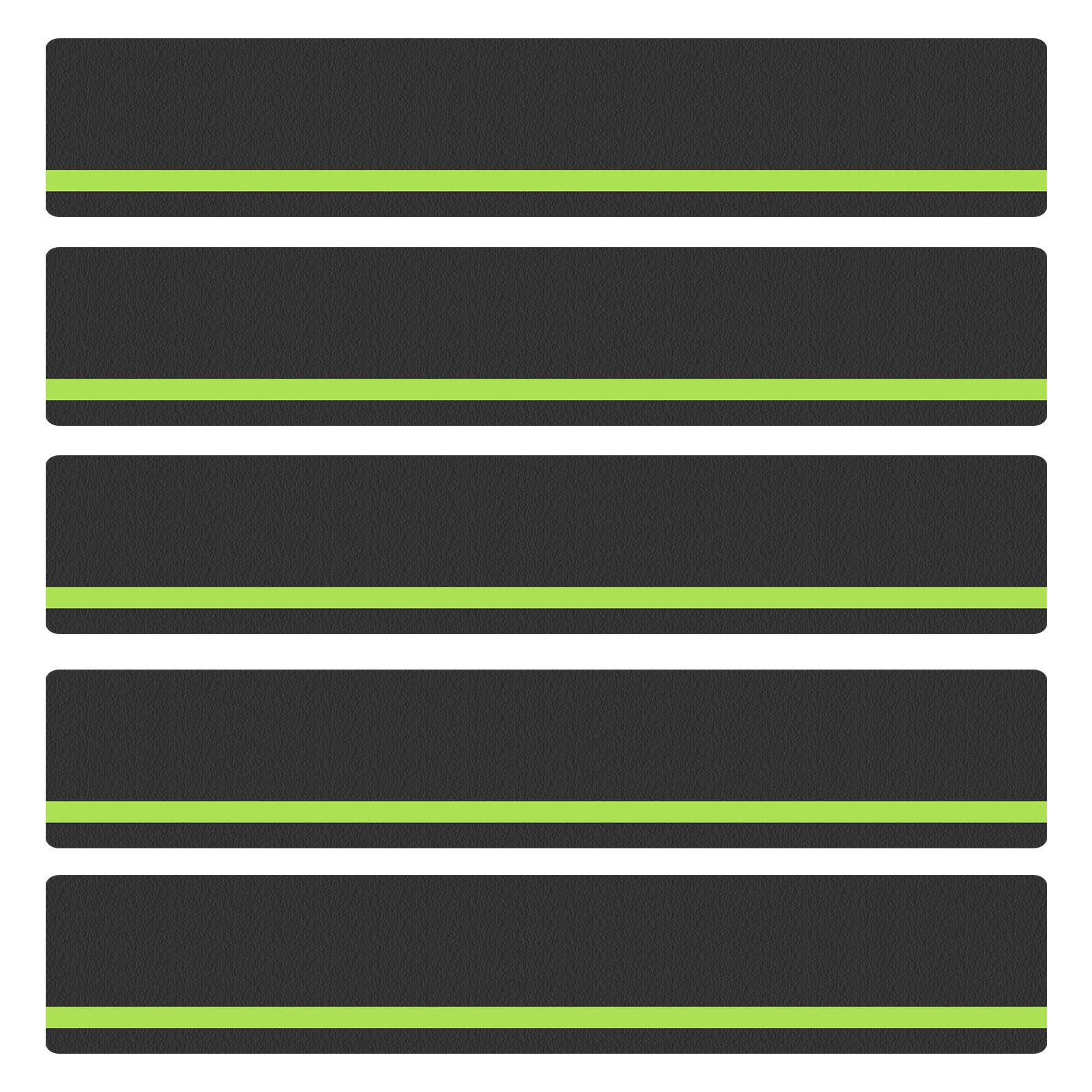 5pcs Anti Slip Grip Tape, Non-slip Traction Treads with Glow in the Dark Stripe, Heavy Duty Traction for Steps, Staircase, Deck