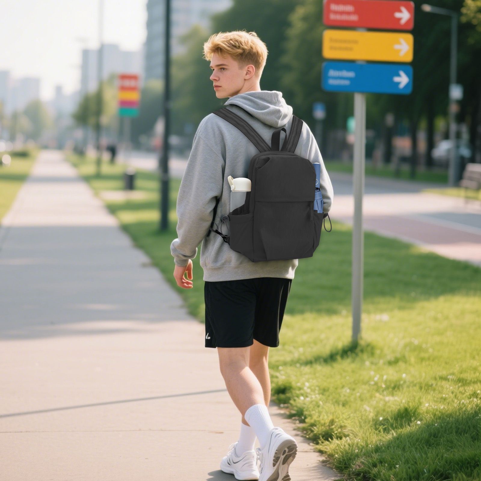 Small Backpack, Lightweight Nylon Daypack for Student Child, Small City Pack for Shopping Travel